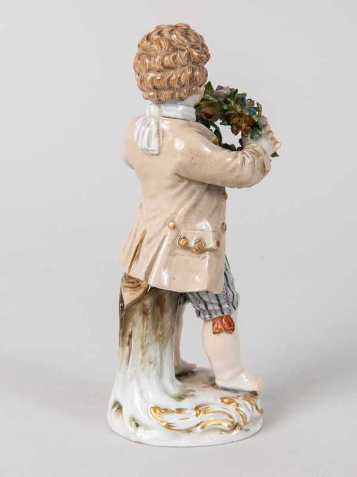 Porzellanfigur "Gärtnerjunge", Meissen, um 1900. - Bild 6 aus 7
