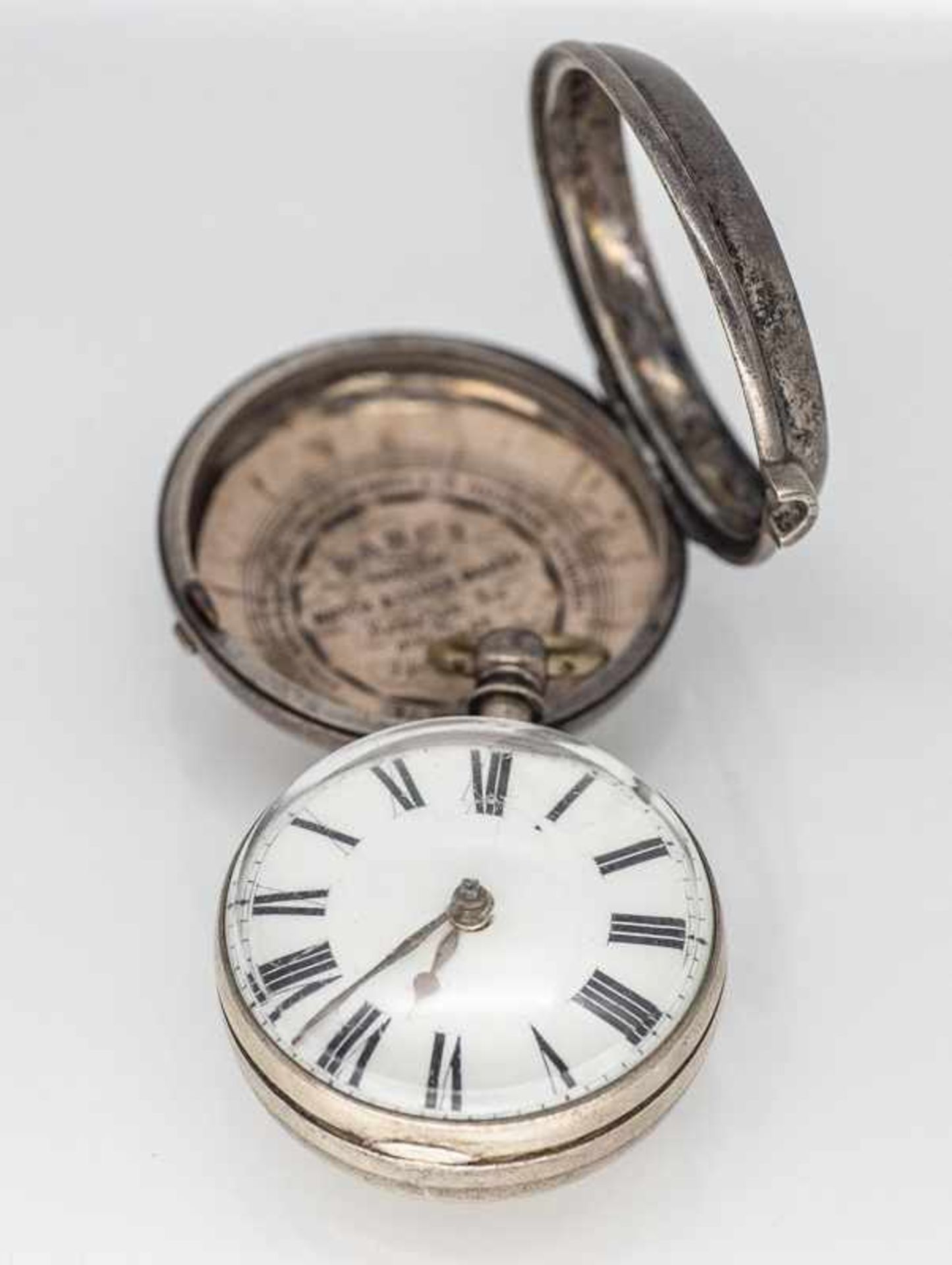 Spindeltaschenuhr mit Übergehäuse, London (England), 1861.