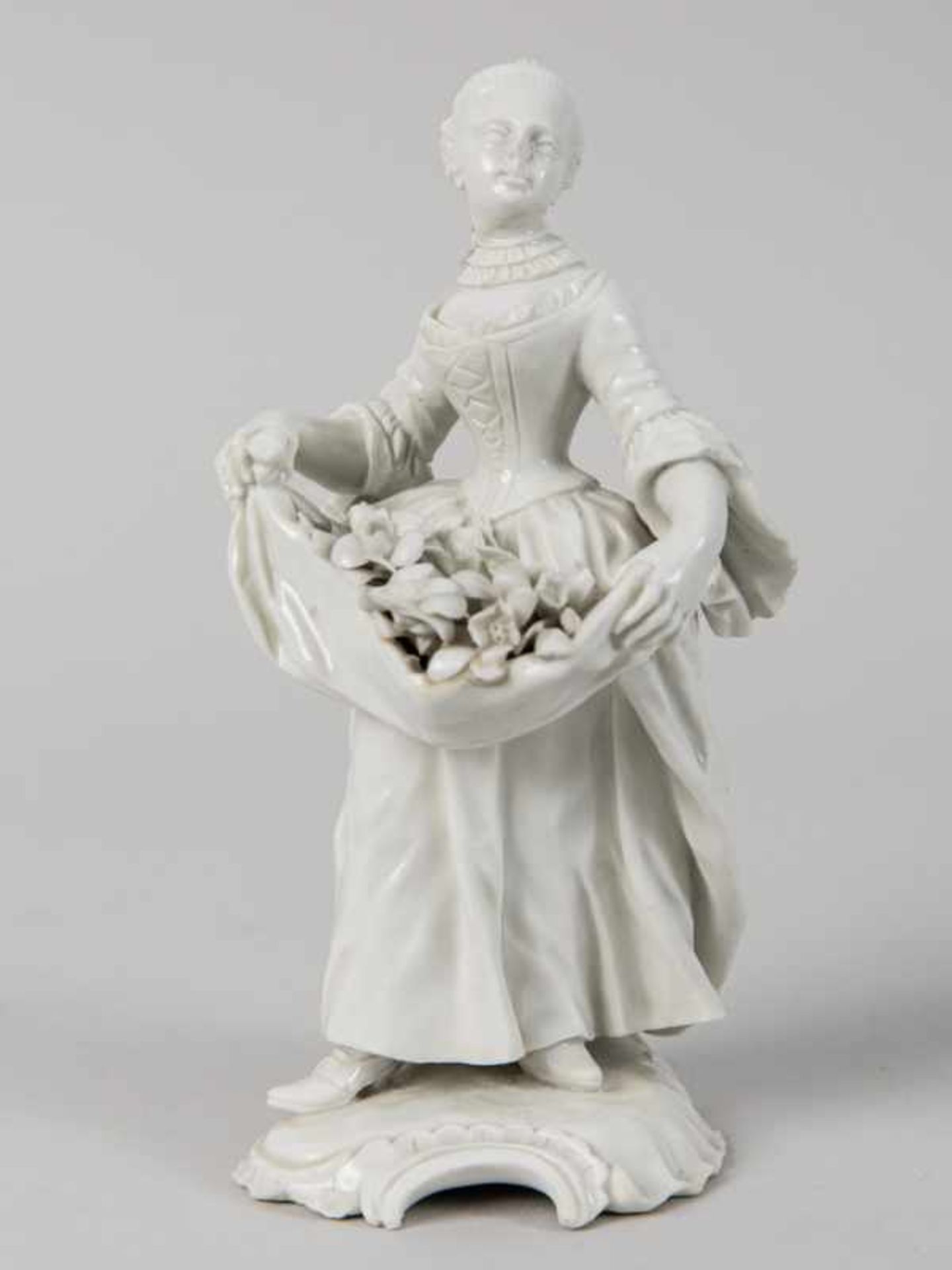 Rokoko-Porzellanfigur "Gärtnerin", Frankenthal (Joseph Adam Hannong), 1759 - 1762. - Image 5 of 7