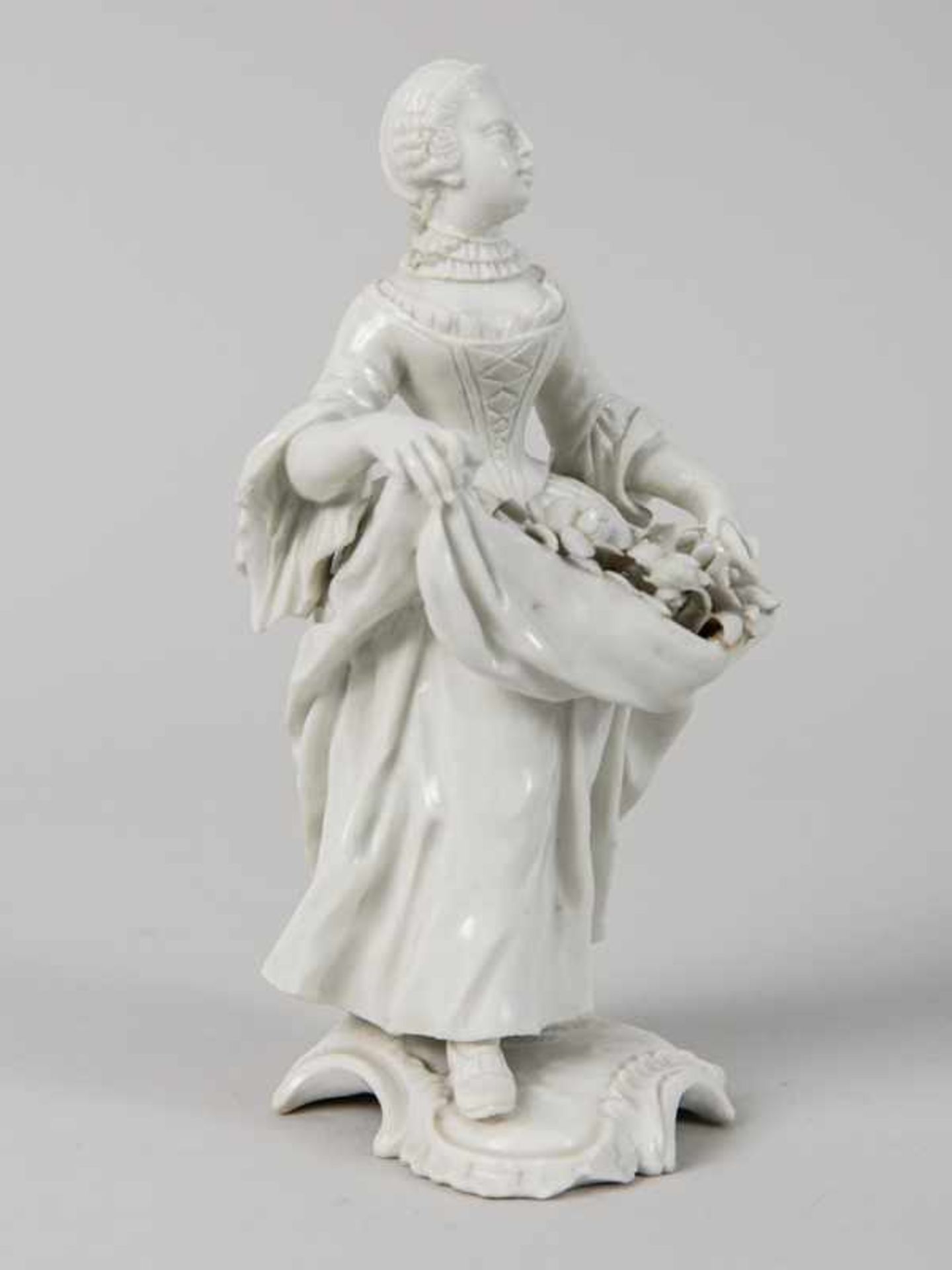 Rokoko-Porzellanfigur "Gärtnerin", Frankenthal (Joseph Adam Hannong), 1759 - 1762. - Bild 2 aus 7