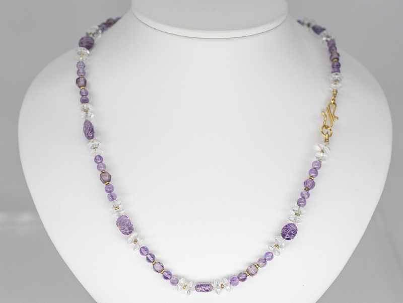 Collier mit Amethyst und Bergkristall, aus der Goldschmiedewerkstatt Ulla Popp (1928-2020), - Image 2 of 3