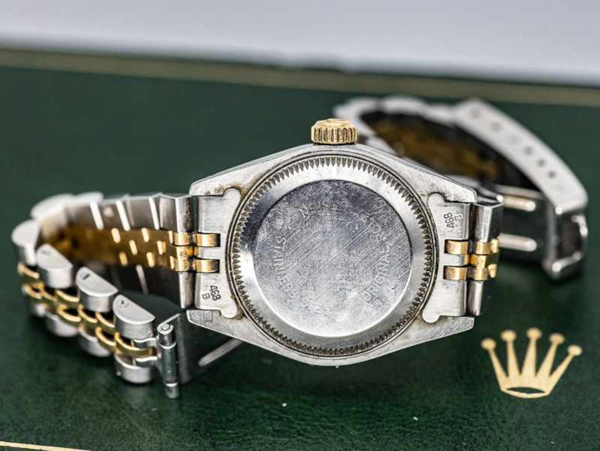 Damenarmbanduhr, Rolex Lady-Datejust mit goldenem Factory Diamant Zifferblatt mit Box und - Image 3 of 4