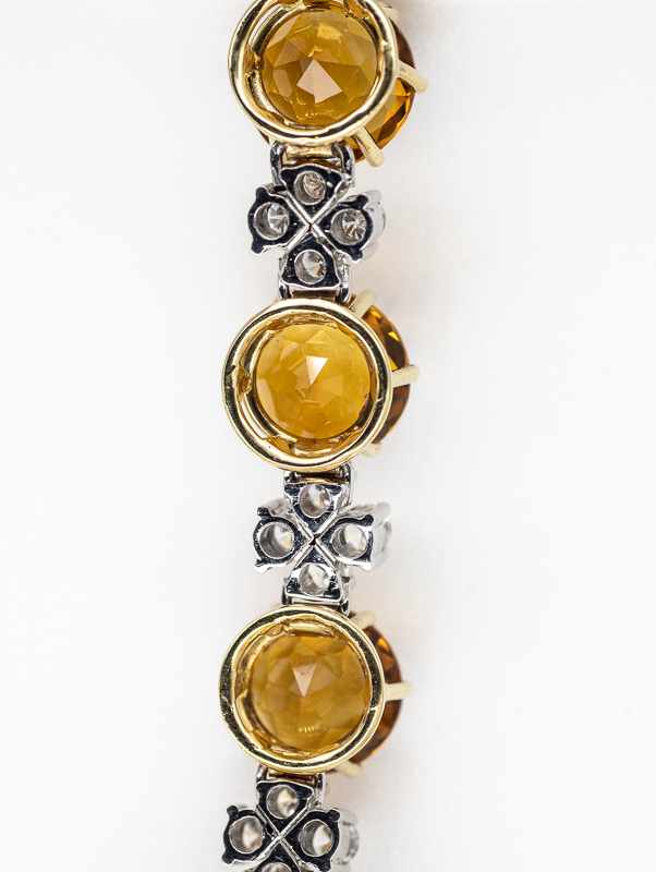 Collier mit 9 Zirkonen zus.ca. 45 ct und 38 Brillanten, zus.ca. 3,8 ct und Armband mit 10 Zirkonen - Image 4 of 5