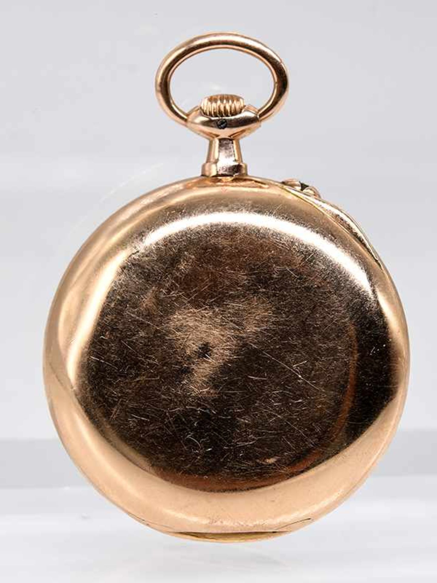 Goldene Taschenuhr, Deutsche Uhrenfabrikation, Glashütte- SA, A. Lange und Söhne, um 1900. Goldene - Image 3 of 3