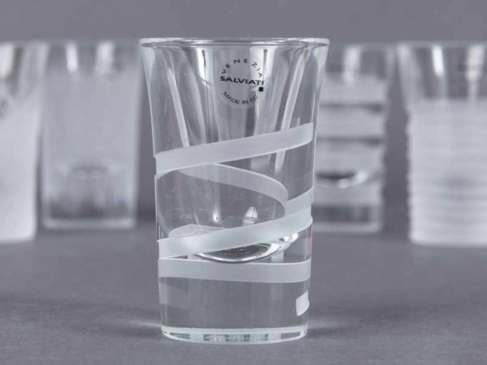 6 Wodka Gläser ("Bicchieri da vodka"), Entwurf u.a. Marc Coulon, Johanna Grawunder, Salviati/Murano - Bild 3 aus 8