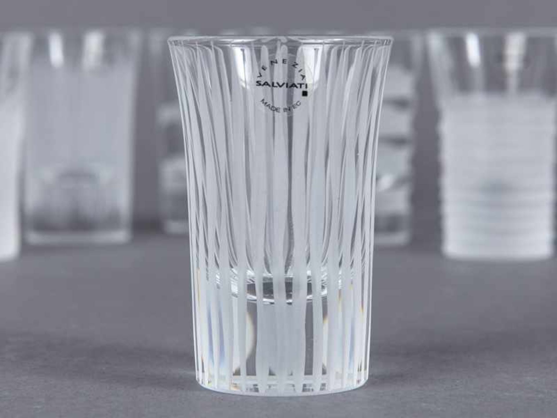 6 Wodka Gläser ("Bicchieri da vodka"), Entwurf u.a. Marc Coulon, Johanna Grawunder, Salviati/Murano - Bild 6 aus 8