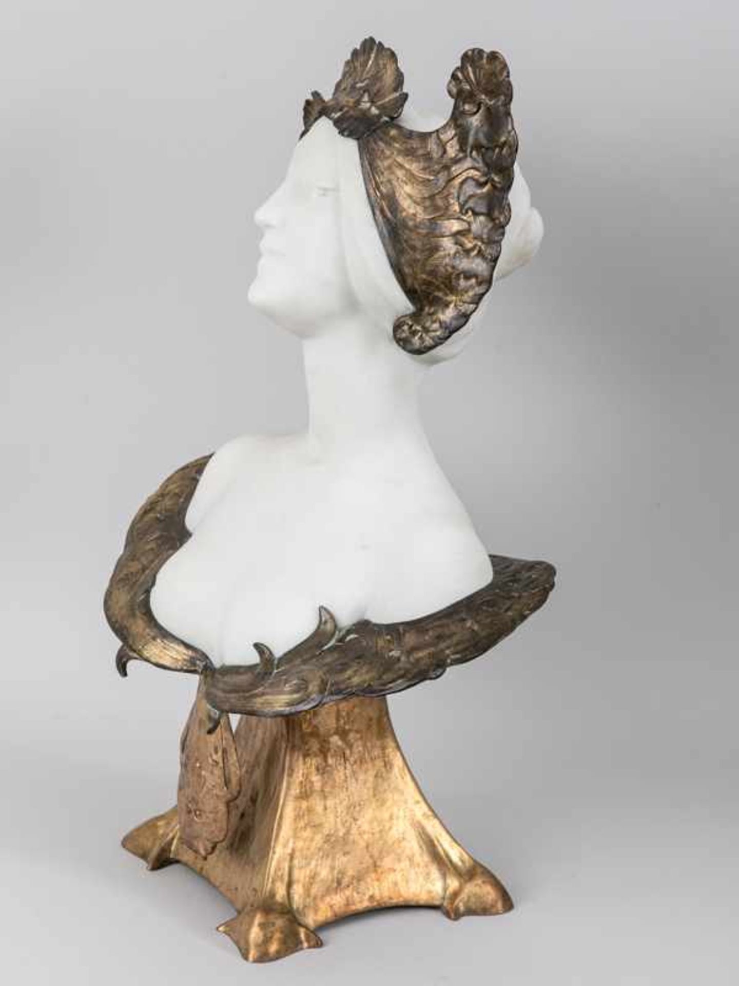 Chalon, Louis (1866 - 1940). Chalon, Louis (1866 - 1940). Große Art-Nouveau-Büste einer jungen Dame - Bild 10 aus 12