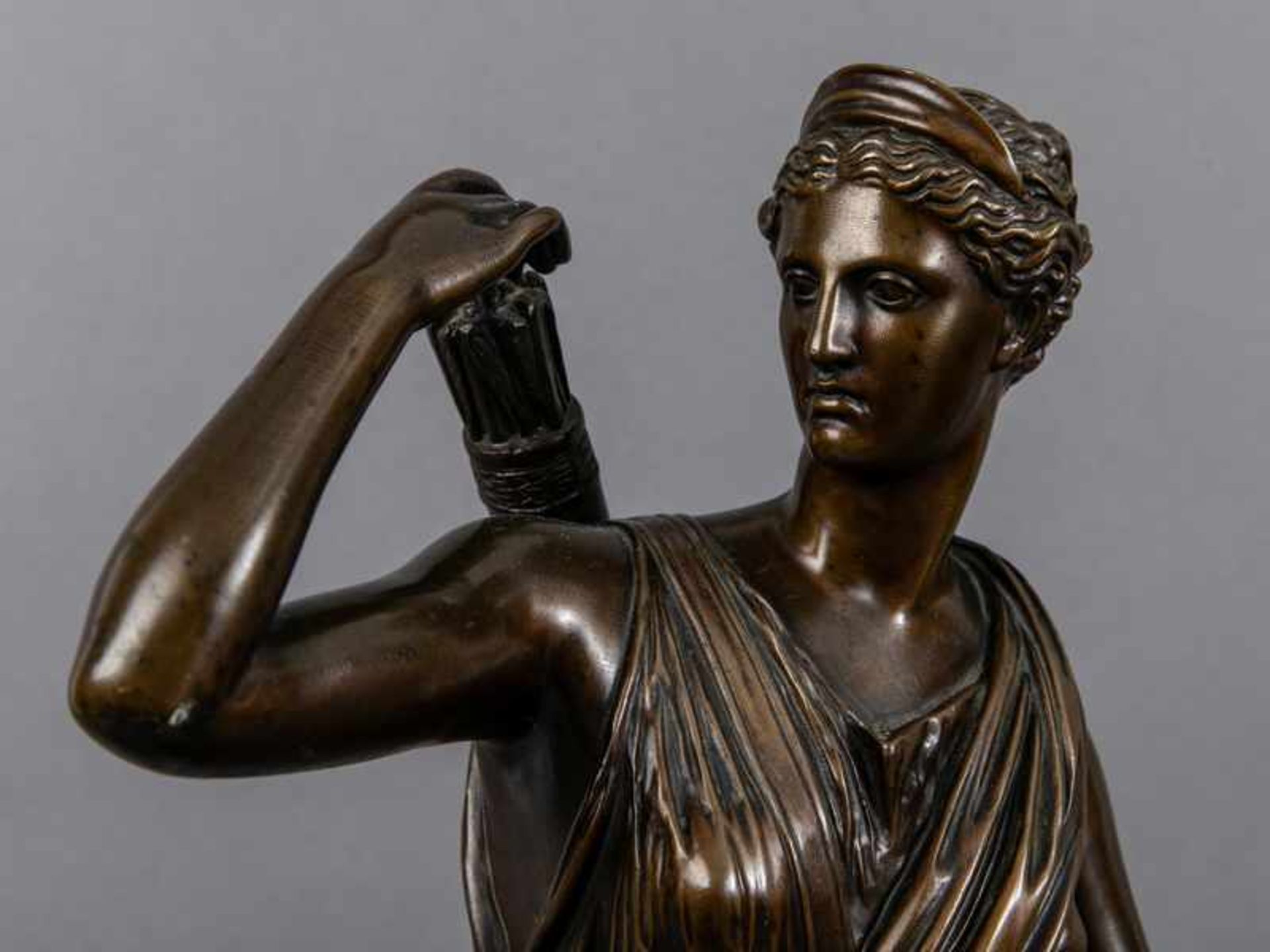 Große Figurenplastik "Diana von Versailles", Société Ferdinand Barbedienne et Achille Collas, Fra - Bild 3 aus 11