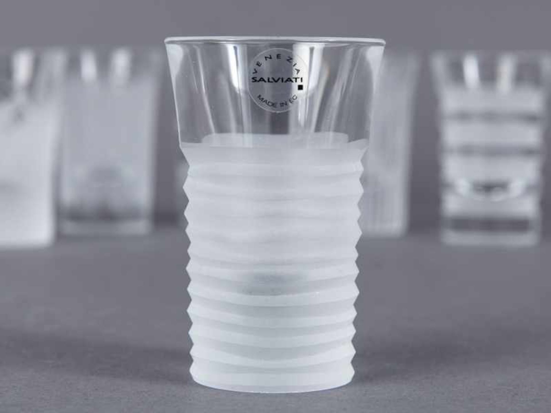 6 Wodka Gläser ("Bicchieri da vodka"), Entwurf u.a. Marc Coulon, Johanna Grawunder, Salviati/Murano - Bild 8 aus 8