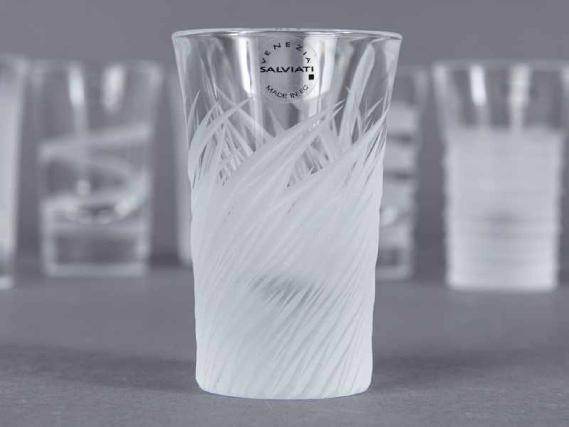 6 Wodka Gläser ("Bicchieri da vodka"), Entwurf u.a. Marc Coulon, Johanna Grawunder, Salviati/Murano - Bild 2 aus 8