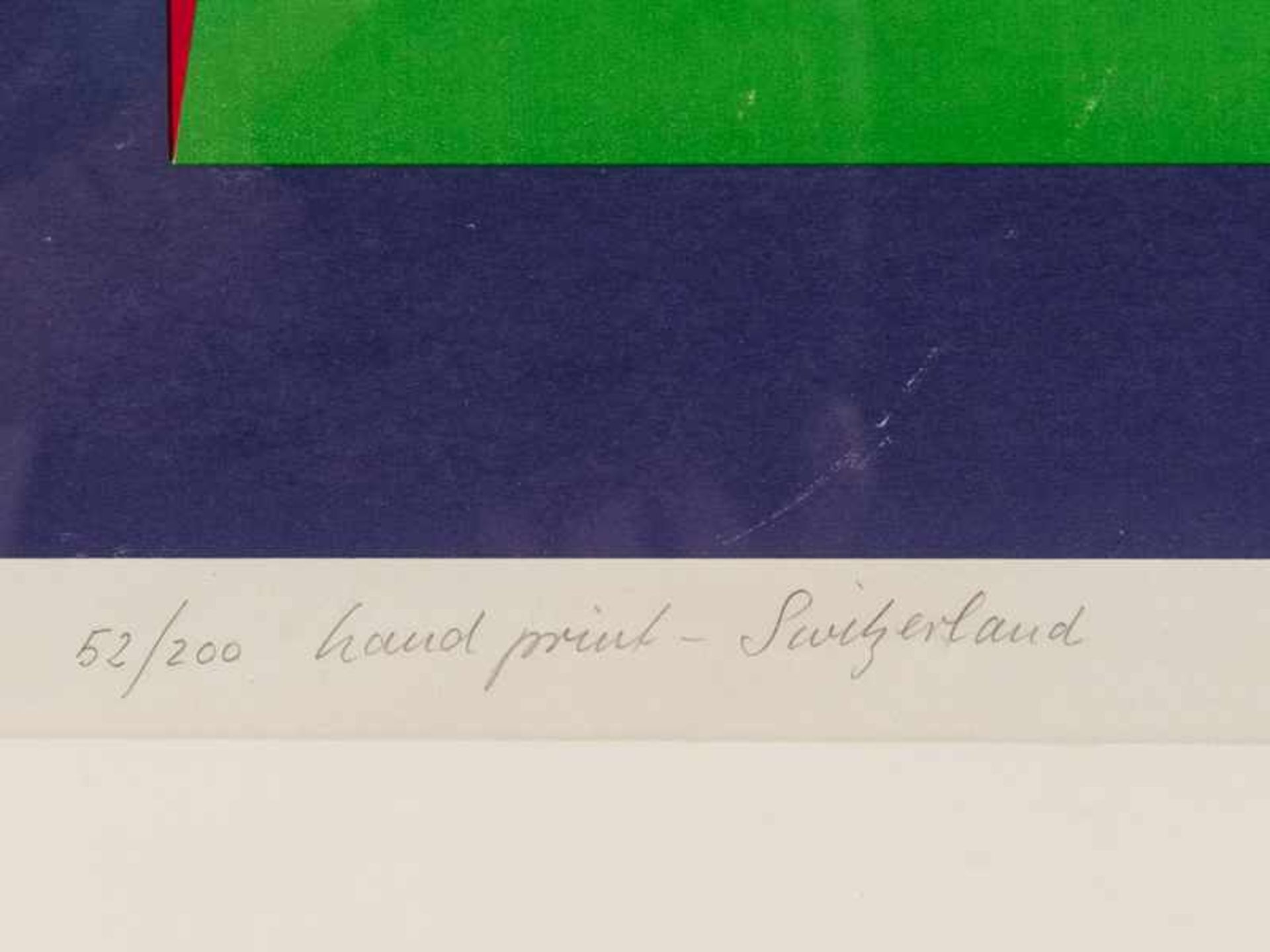 Waser, Felix V. (* 1924). Waser, Felix V. (* 1924). Farbserigraphie, "Colourprint", 1971; unten - Bild 2 aus 4