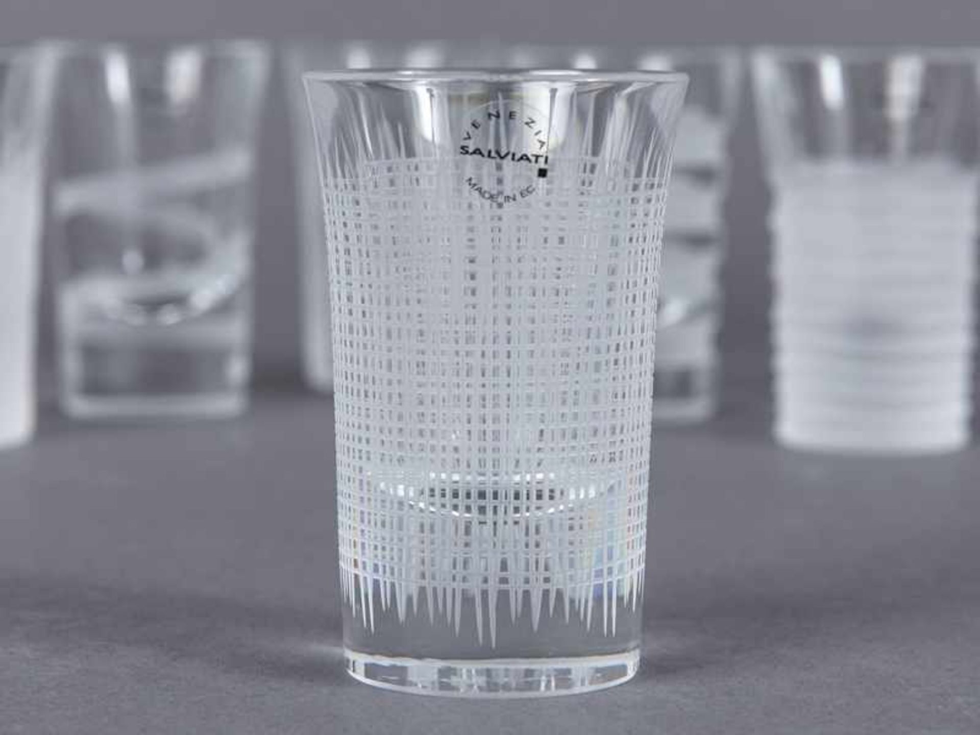 6 Wodka Gläser ("Bicchieri da vodka"), Entwurf u.a. Marc Coulon, Johanna Grawunder, Salviati/Murano - Bild 5 aus 8