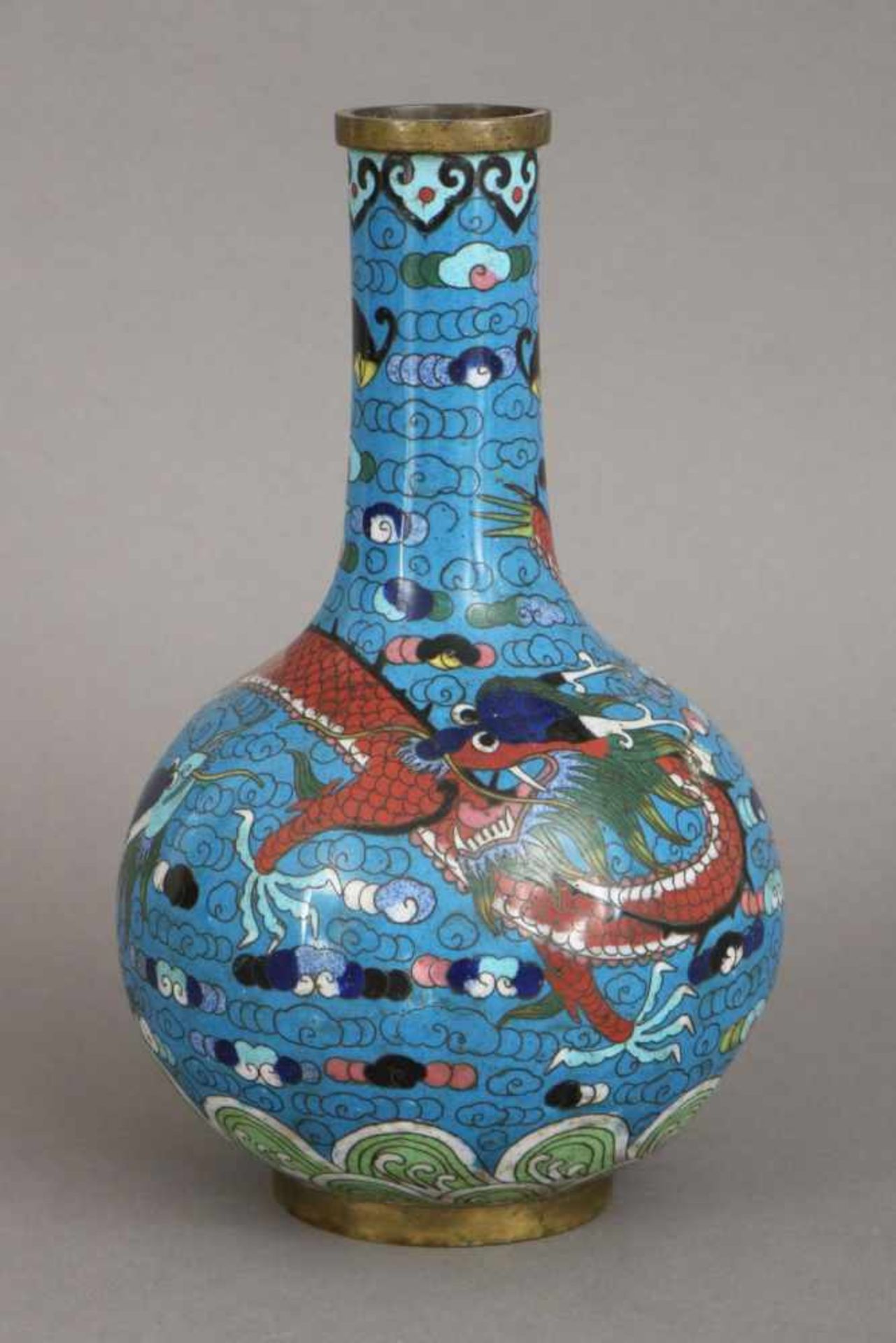 Asiatische Cloisonné-Vase<