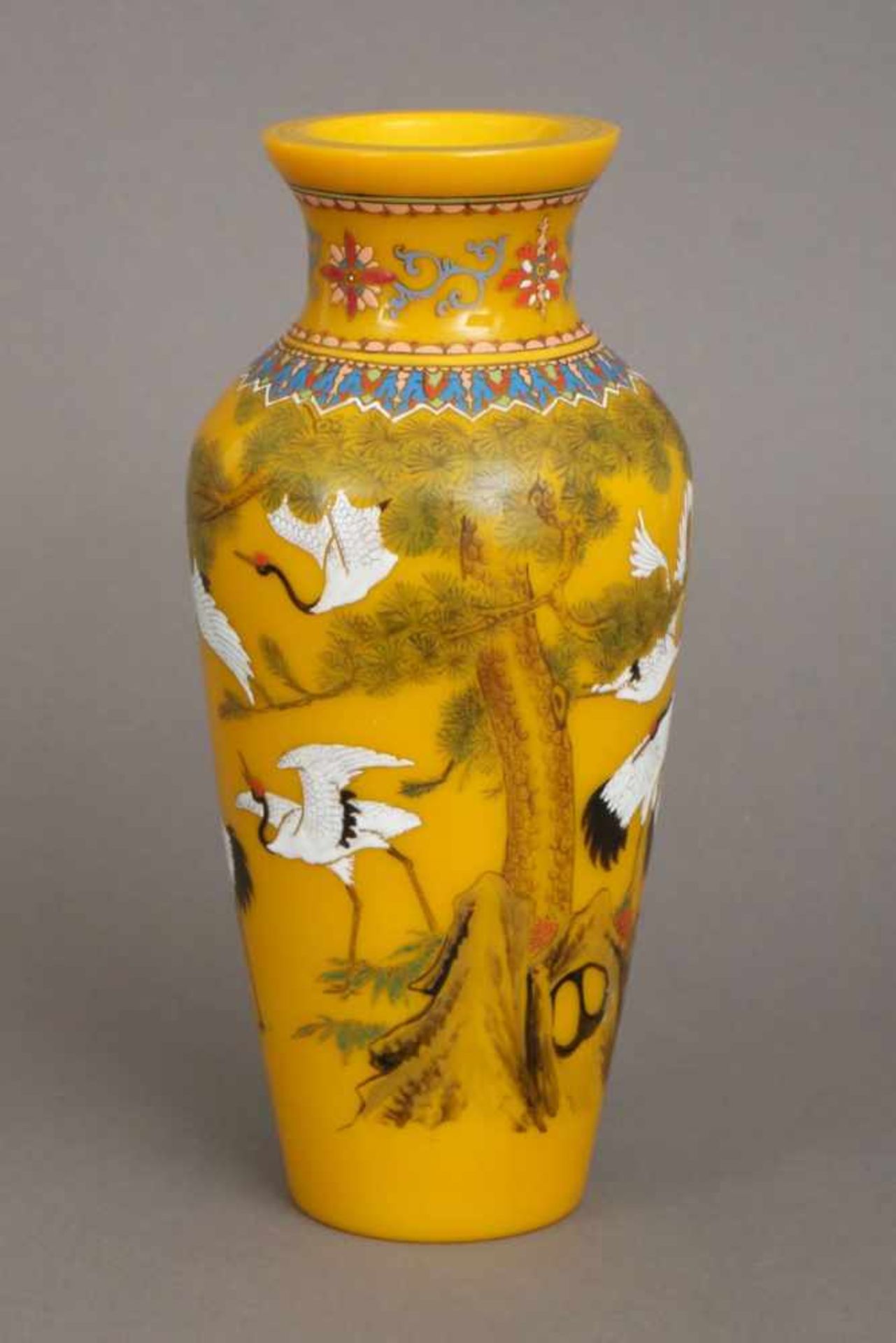 Chinesische Peking-Glas Vase - Bild 2 aus 4