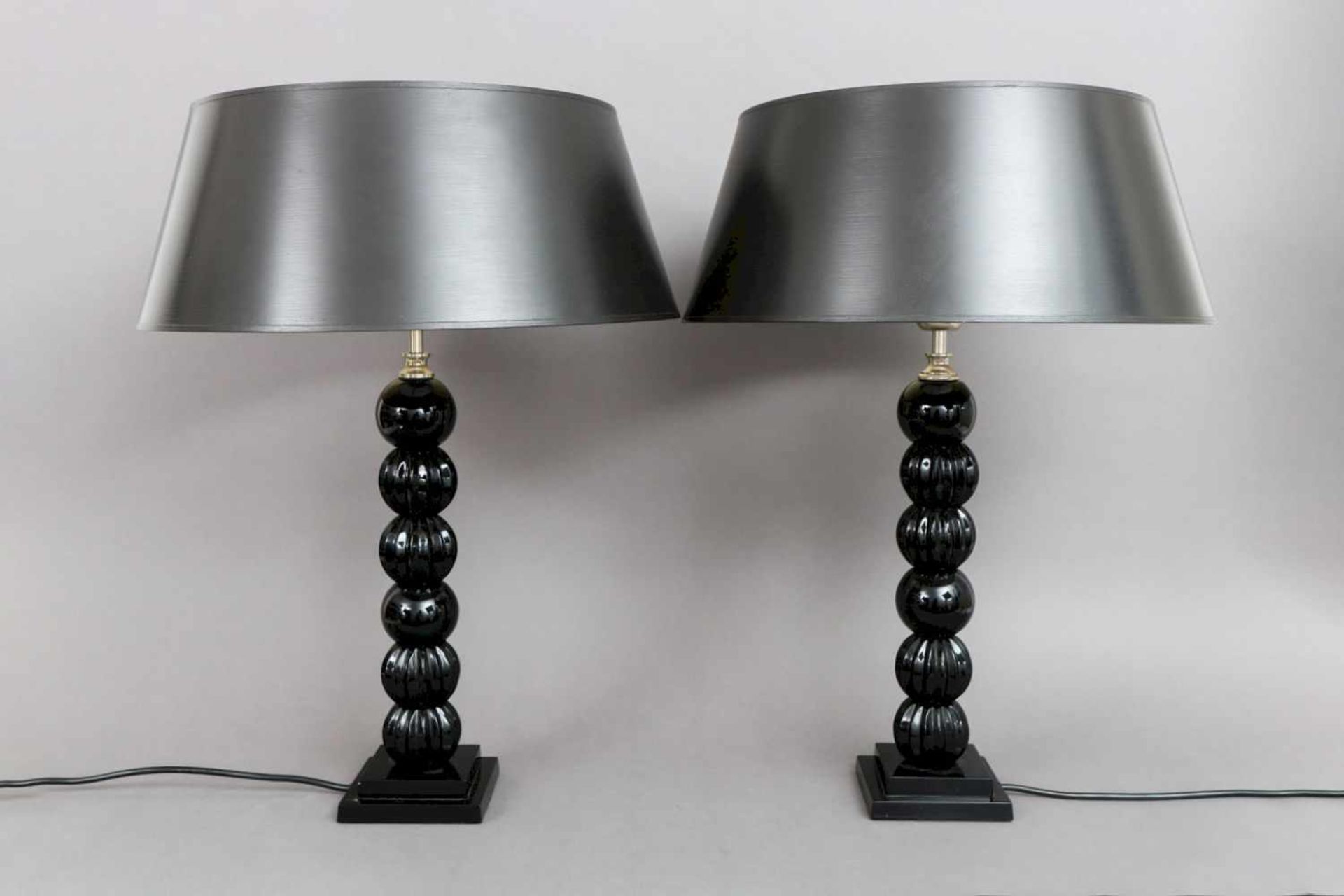 Paar Tischlampen, Murano Glas