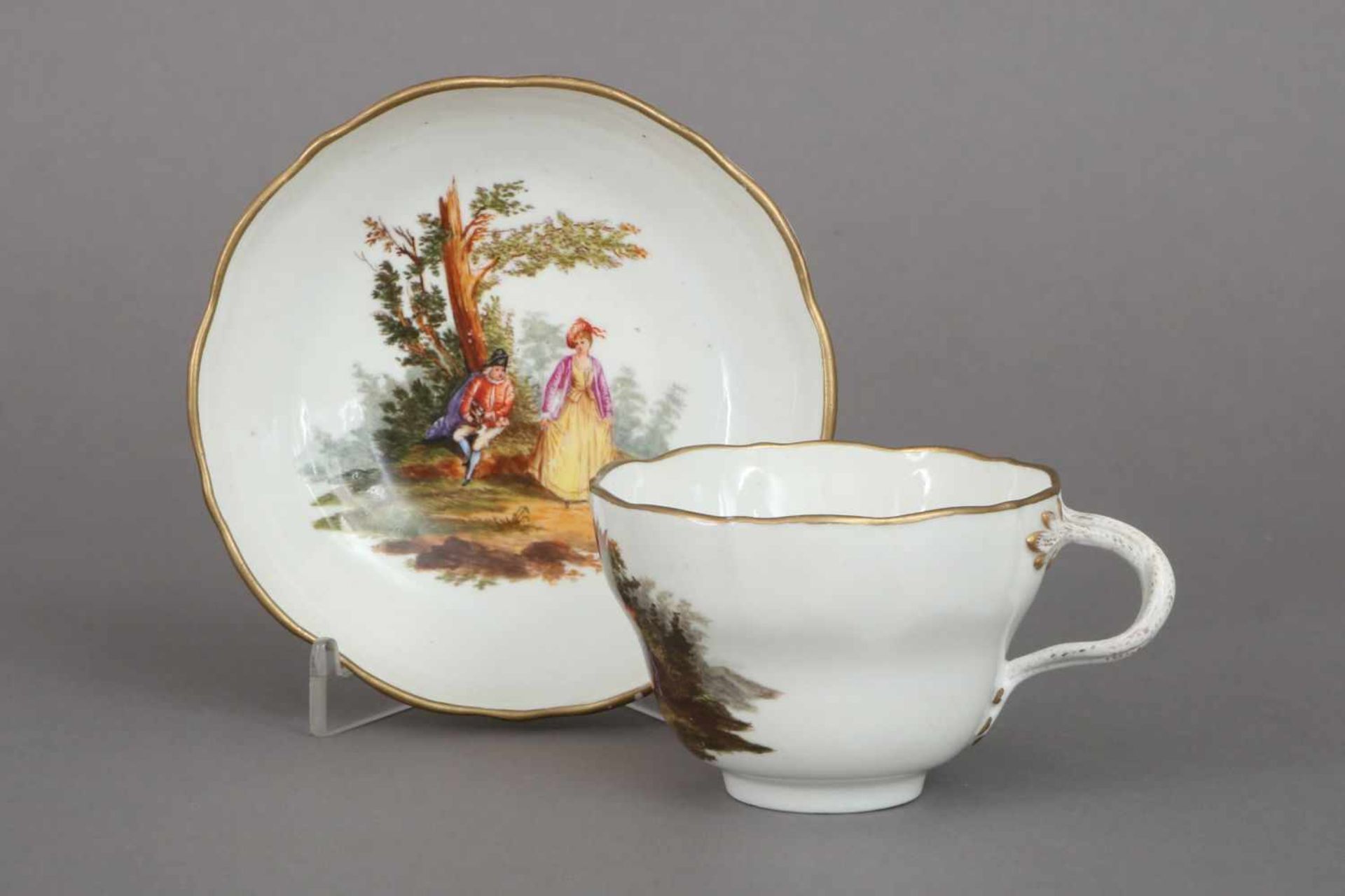 POTSCHAPPEL DRESDEN Tasse des 19. Jahrhunderts im Stile MEISSEN - Image 2 of 4