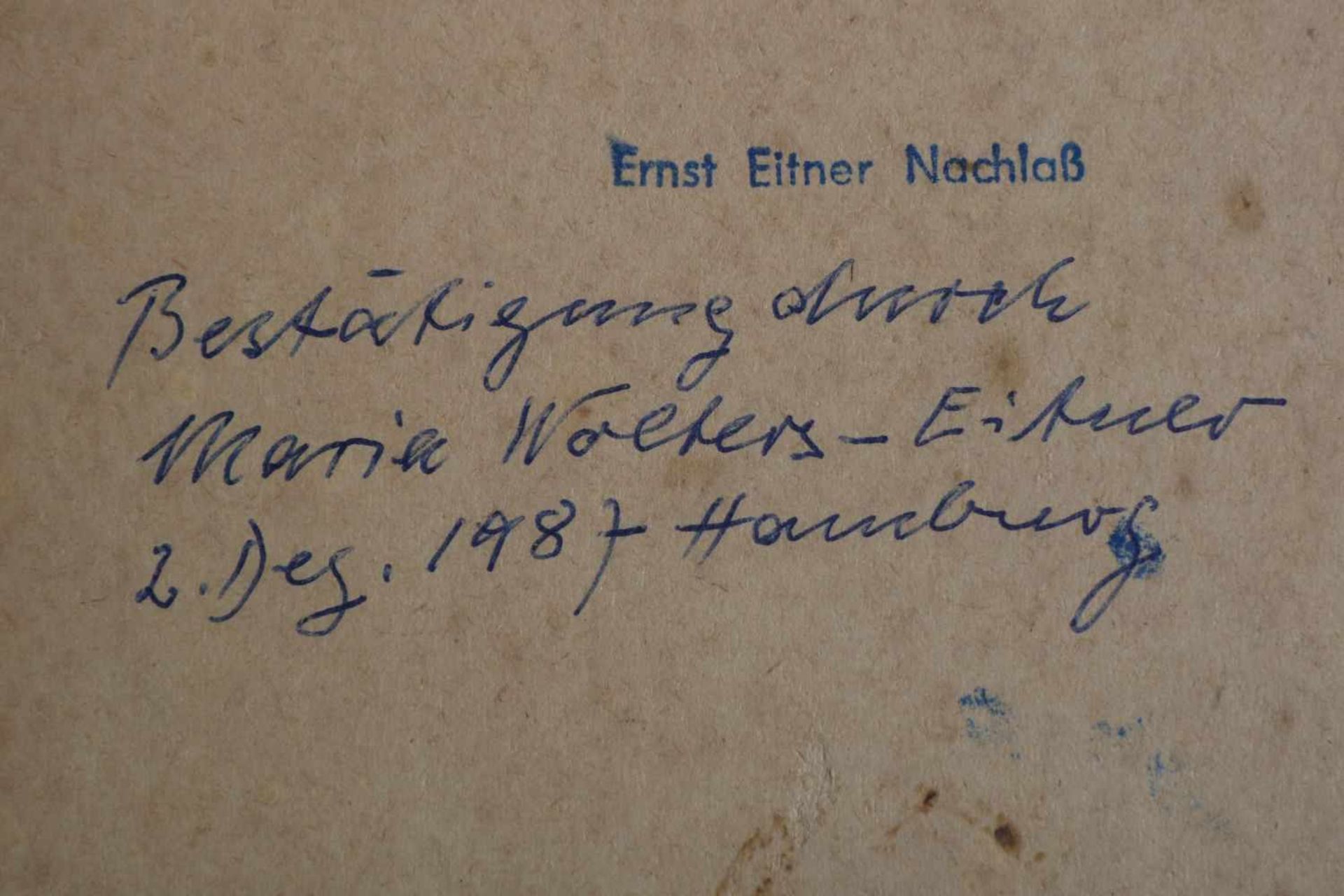 ERNST EITNER (1867 Hamburg - 1955 ebenda) - Image 3 of 3