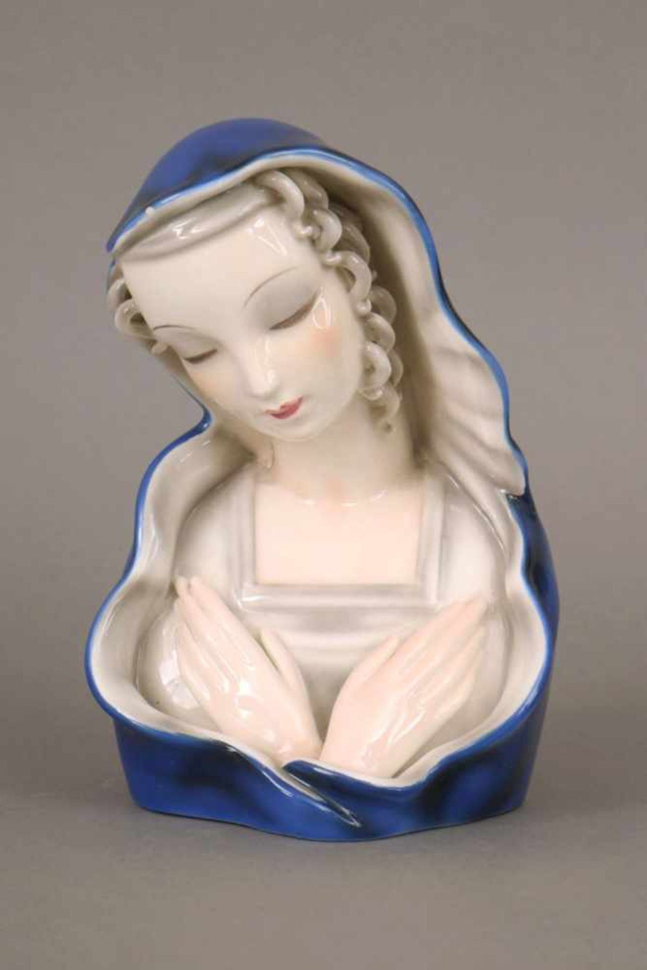 GOLDSCHEIDER (Wien) Keramik-Büste der Maria<