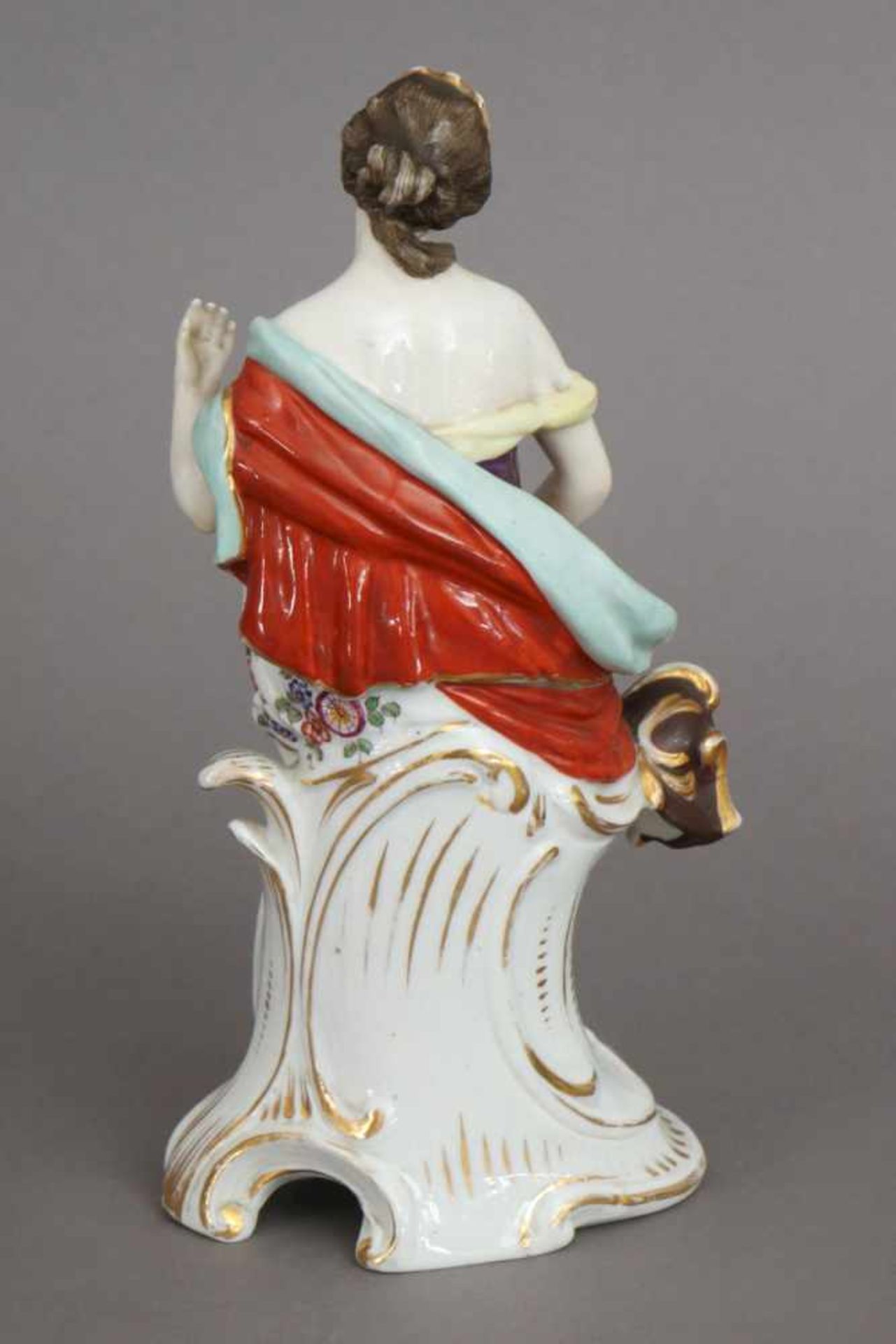 Wohl VOLKSTEDT Porzellanfigur ¨Allegorische weibliche Figur mit Buch und Helm¨<b - Bild 2 aus 3
