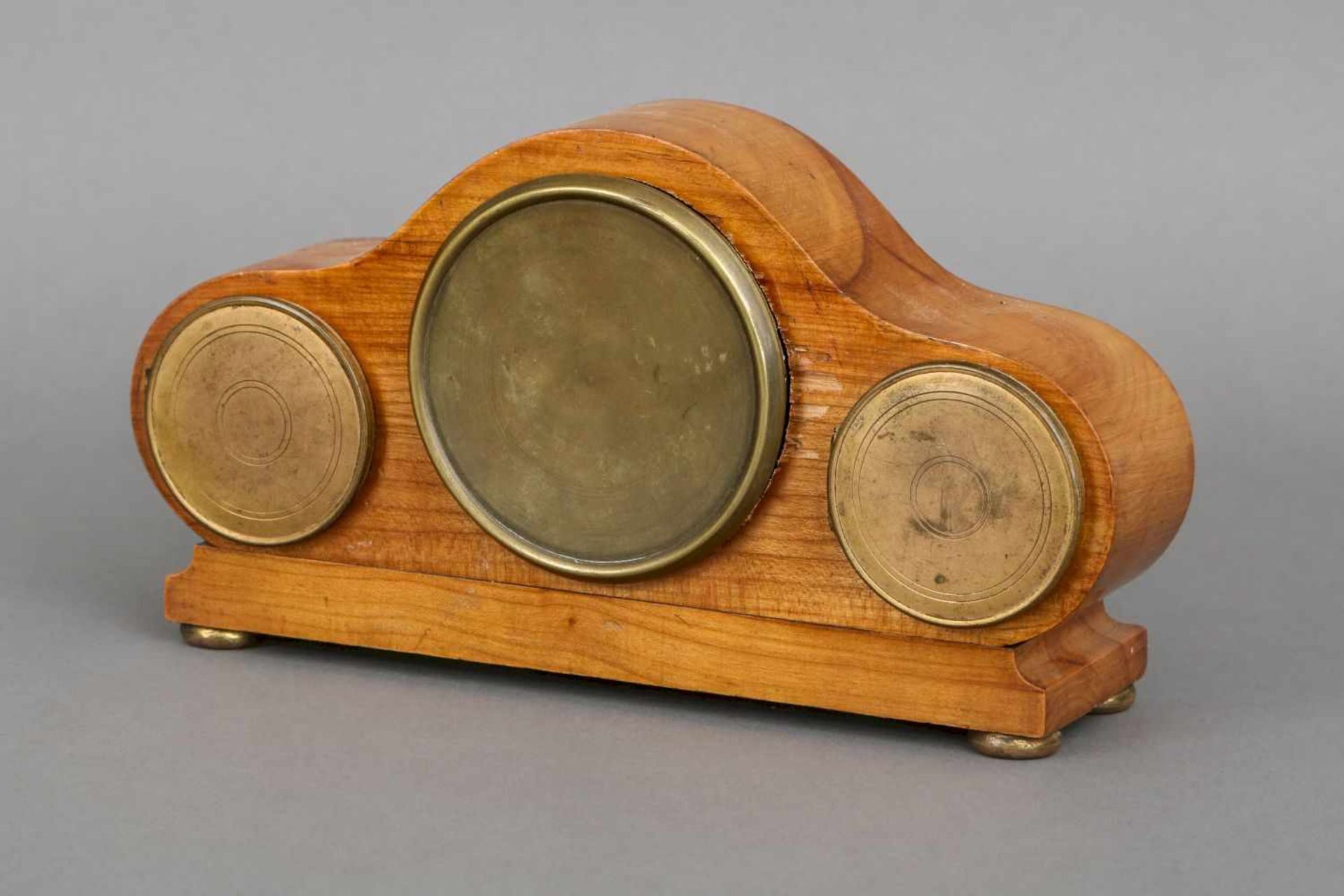 Französische Tischuhr der Jahrhundertwende mit Baro- und Thermometer< - Bild 2 aus 3