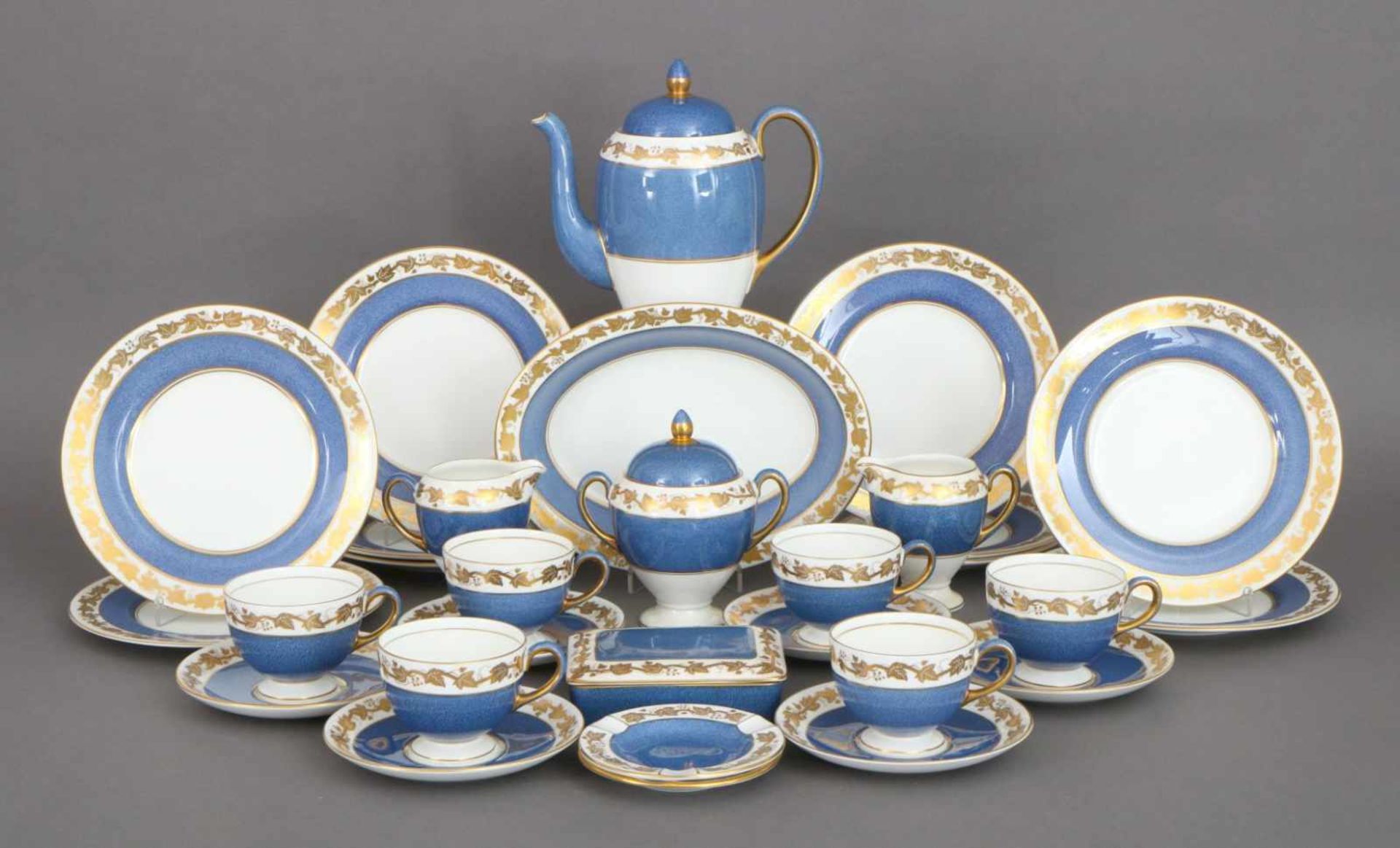 WEDGWOOD Kaffeeservice ¨Whitehall¨ (blaue Ausführung)<br