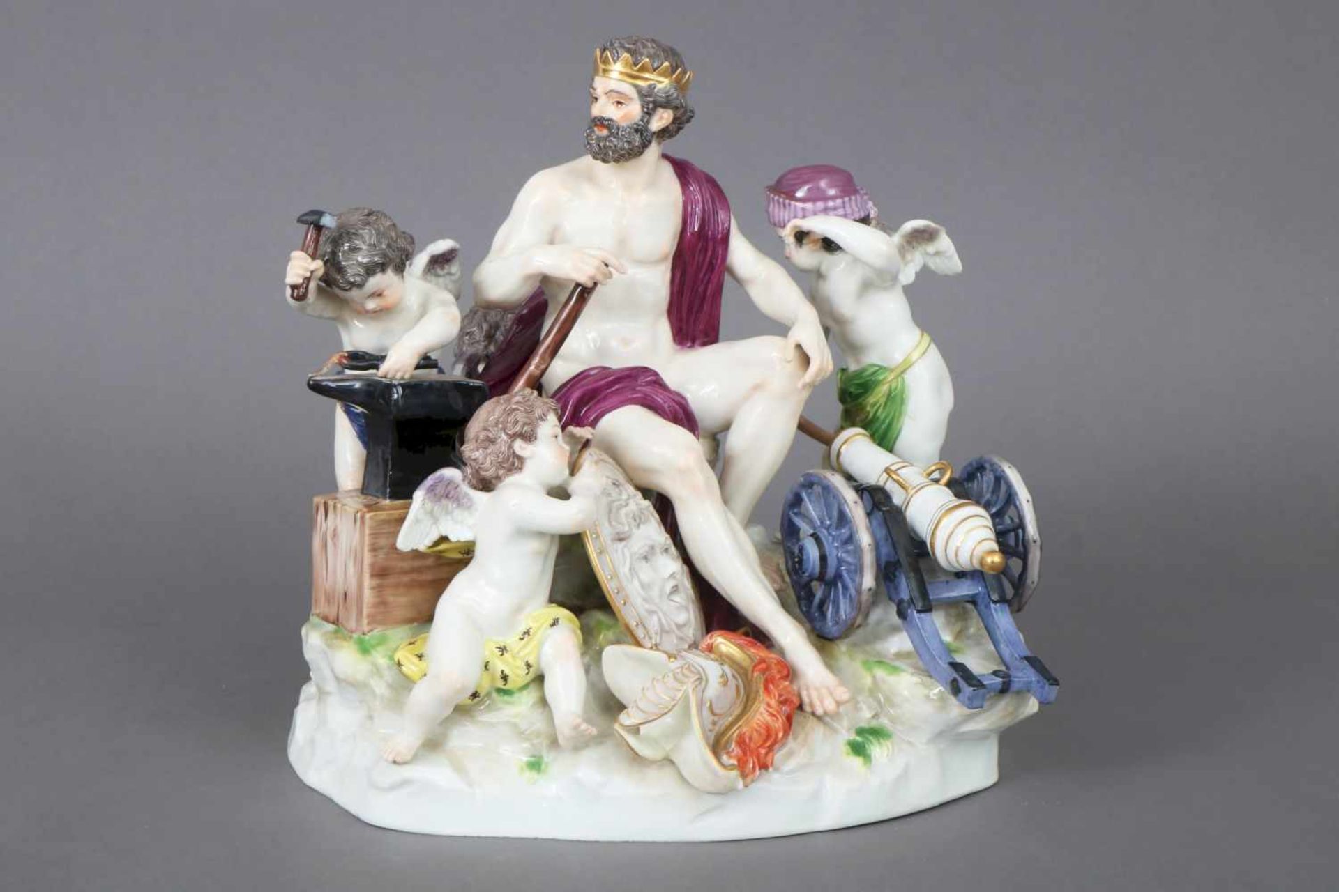 Allegorische MEISSEN Porzellanfigur ¨Das Feuer¨ aus der Serie ¨Die Elemente¨<br