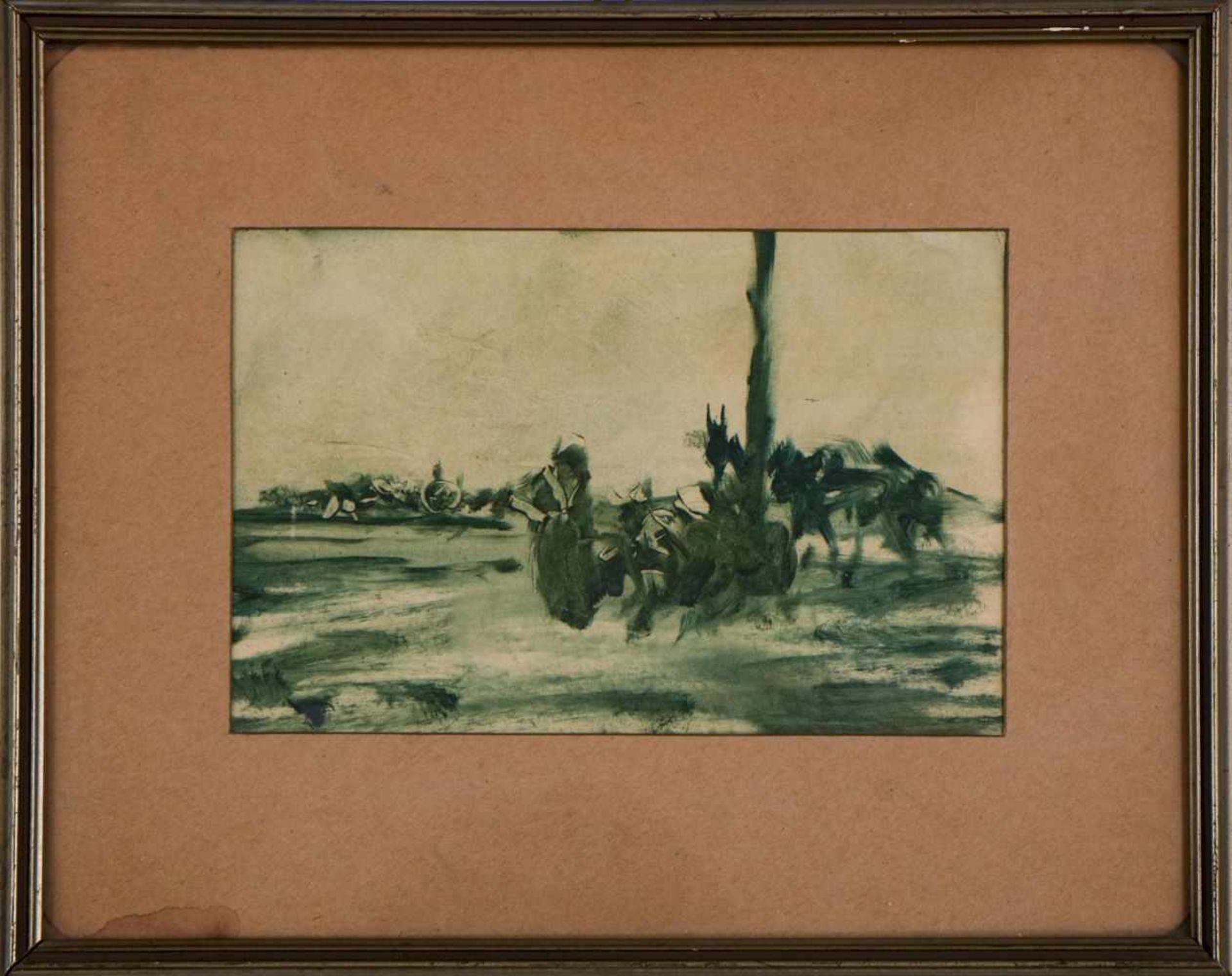 WILHELM SCHREUER (1866 Wesel - 1933 Düsseldorf)Aquarell auf Papier, ¨Bäuerinnen bei der Rast auf dem