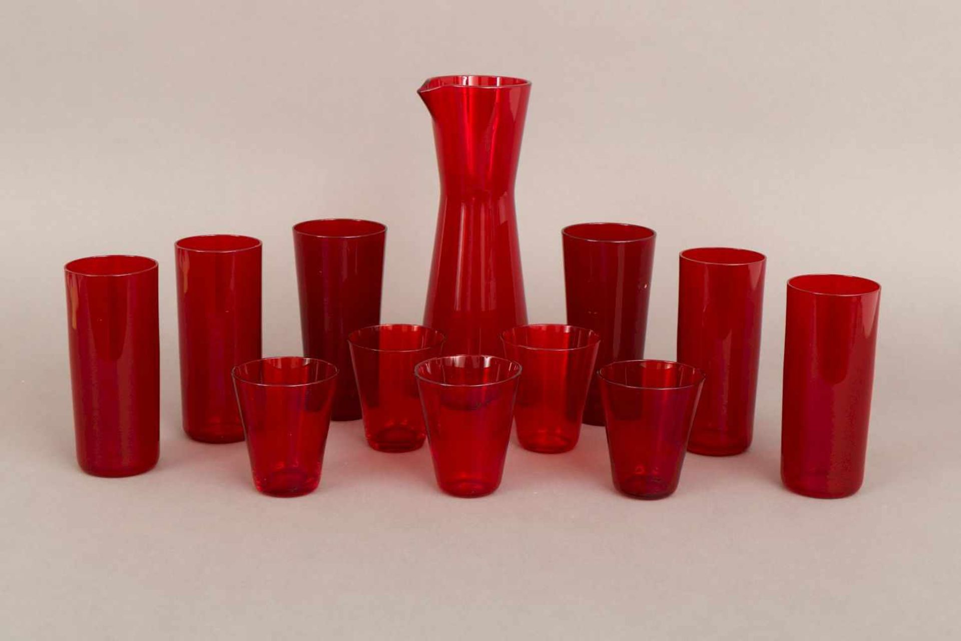 KAJ FRANCK (1911-1989)¨Kartio¨ Glas-Service, Entwurf 1958, Ausführung wohl Iittala, 2. H. 20.