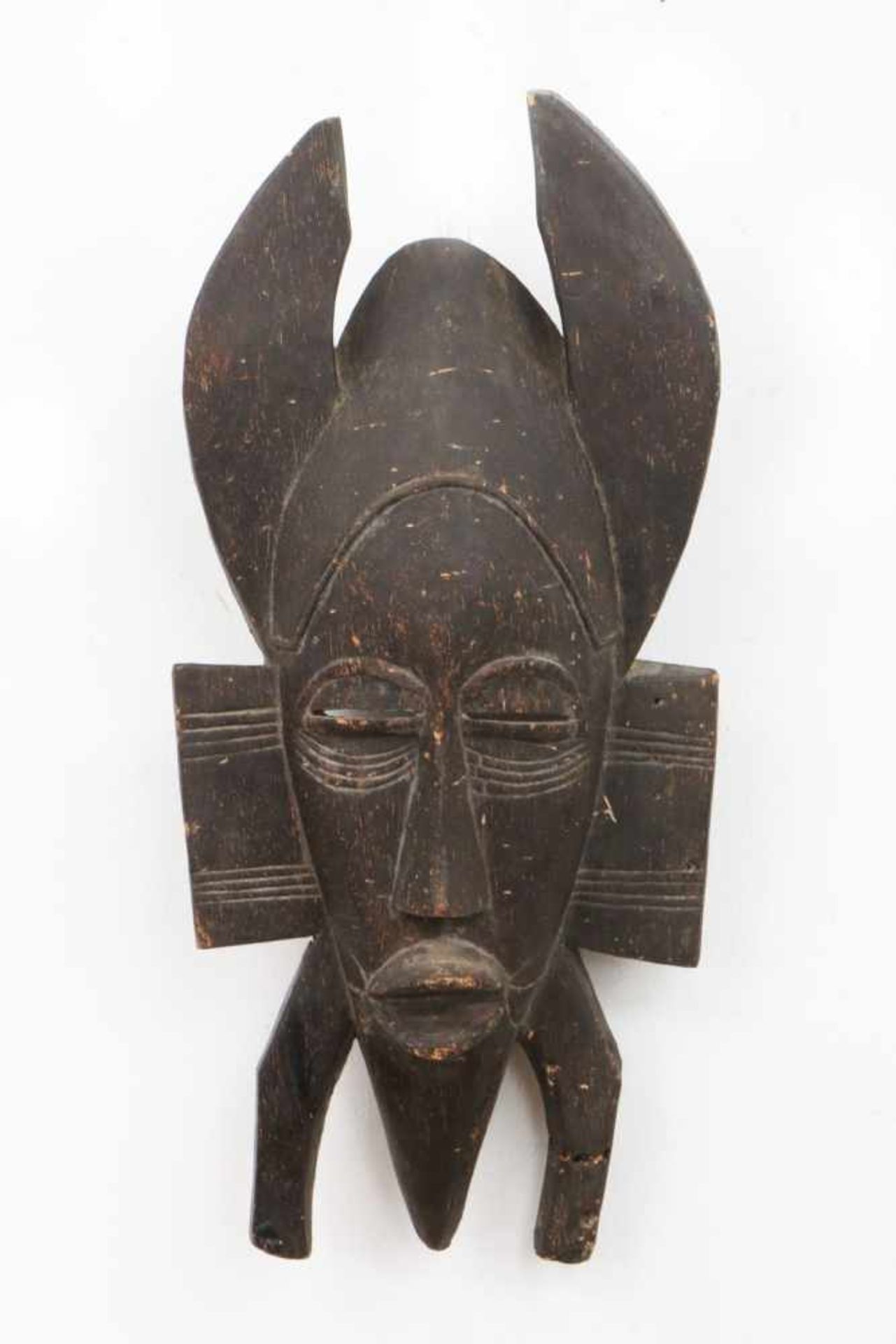 Afrikanische Ritualmaskewohl Senufo, Elfenbeinküste, sogenannte ¨Kpeliye¨-Maske, dunkel