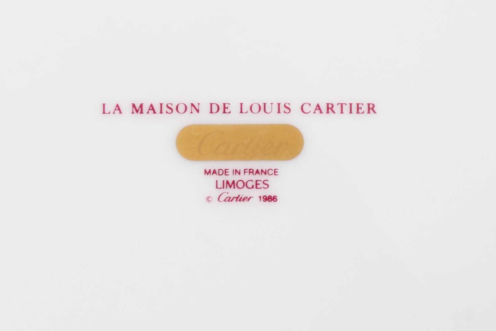 CARTIER Restservice ¨La Maison de Louis Cartier¨Porzellan, bestehend aus 6 Speisetellern (D 26cm) - Image 2 of 2