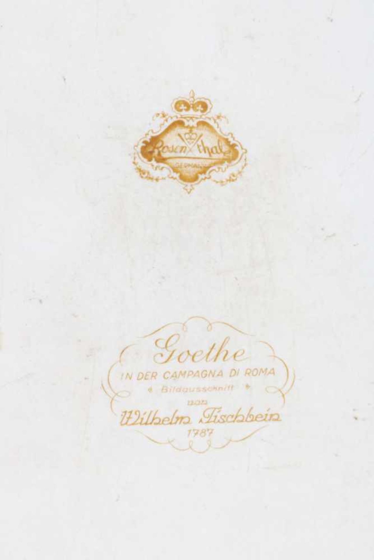 ROSENTHAL PorzellangemäldePorträt Goethes (Bildausschnitt nach Wilhelm Tischbeins ¨Goethe in der - Image 2 of 2