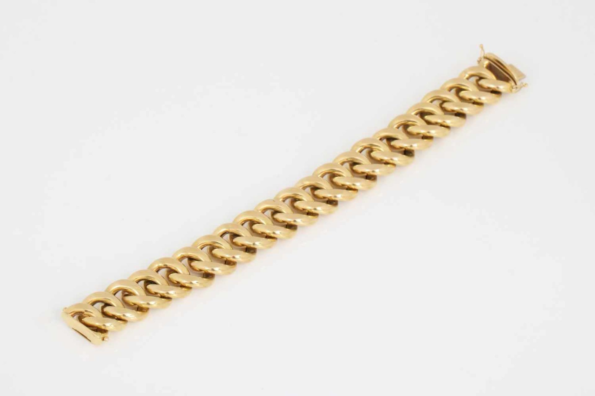 Panzerarmband750er Gelbgold, Gewicht 57,75g, L 19,5cm, B 2cm - Image 2 of 2