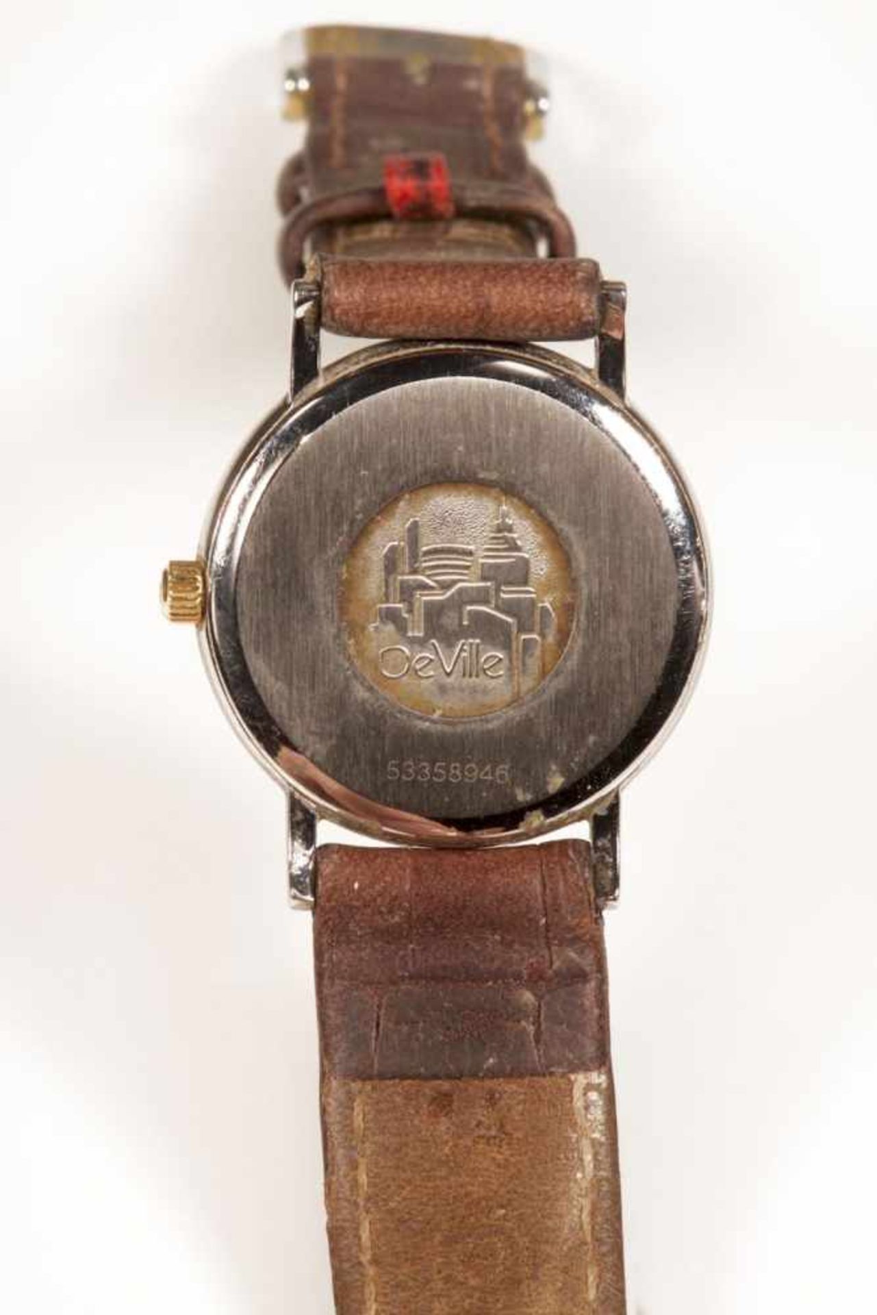 OMEGA De Ville Damenarmbanduhrrundes Stahlgehäuse (D 25mm), partiell vergoldet, weißes - Bild 2 aus 2