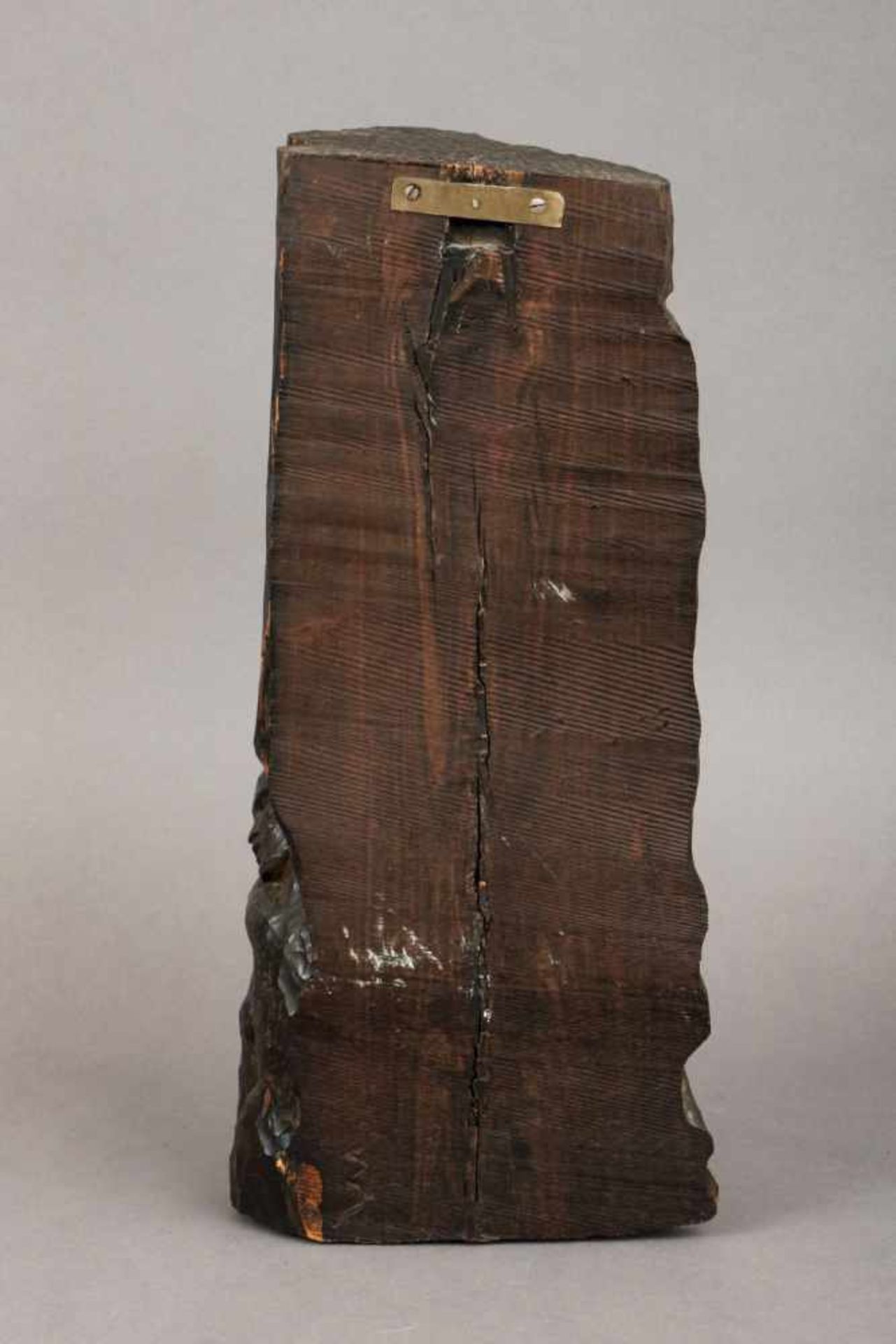 Holzschnitzfigur/Skulptur ¨Expressionistischer, stehender weiblicher Akt mit Freier¨Ebenholz, dunkel - Bild 3 aus 3