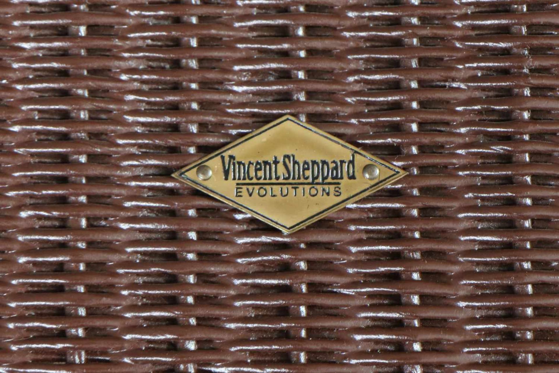 6 VINCENT SHEPARD Rattan-Stühleschokoladenbraun lackiertes Rattangeflecht, Vierkantbeine, Holz, - Bild 2 aus 2
