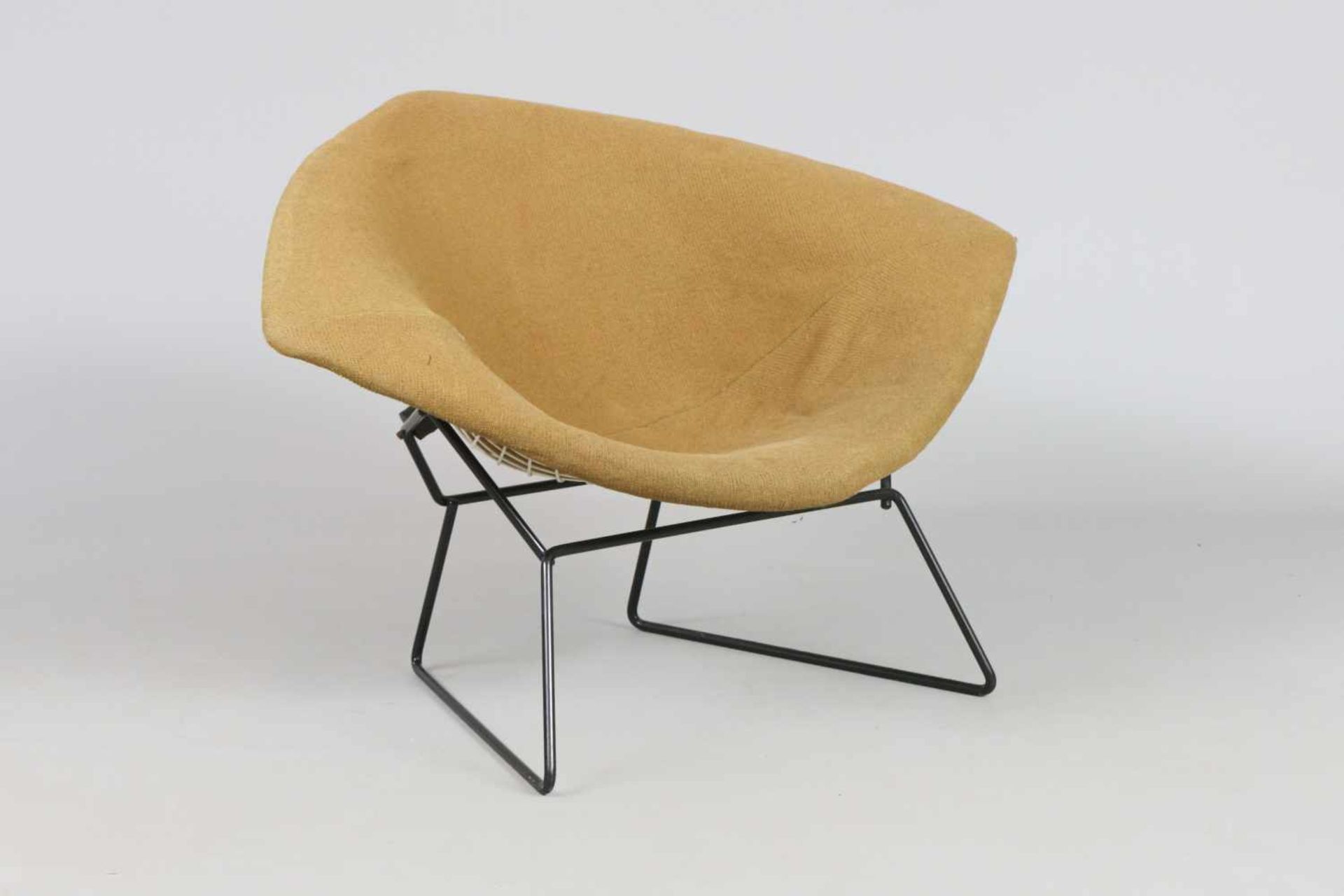 HARRY BERTOIA ¨Diamond chair large¨Ausführung wohl Knoll, um 1960, Sitz aus Gittergeflecht, wei