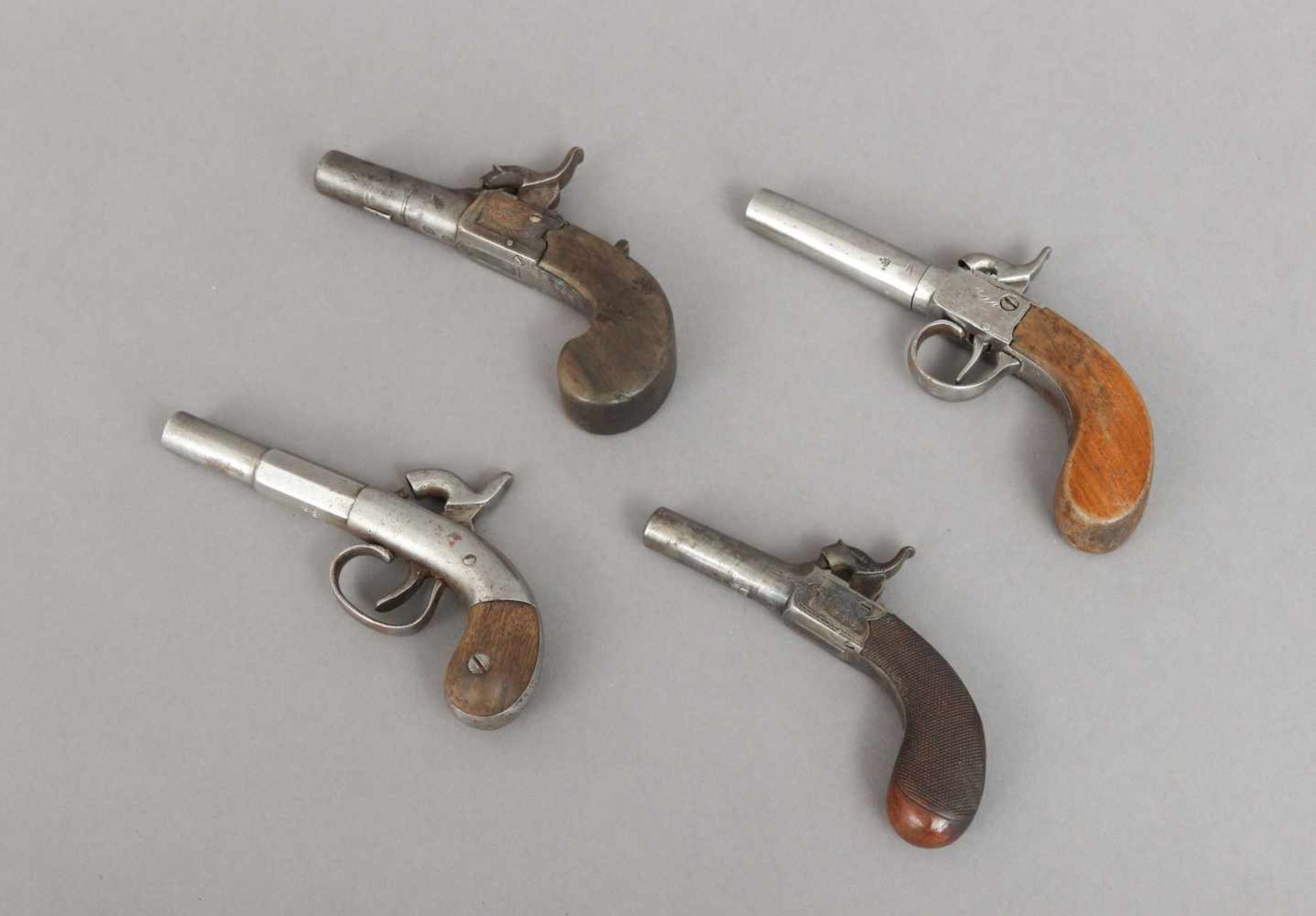 4 Perkussions-Taschenpistolen des 19. JahrhundertsEngland und Amerika, ca.1840-55, Hersteller E - Bild 2 aus 2