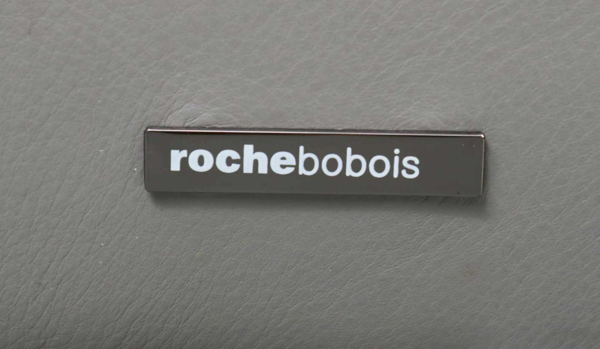 ROCHE BOBOIS Ledersessel im Stile eines Clubsessels des Art Decograues Leder mit Steppnaht, eck - Bild 3 aus 3