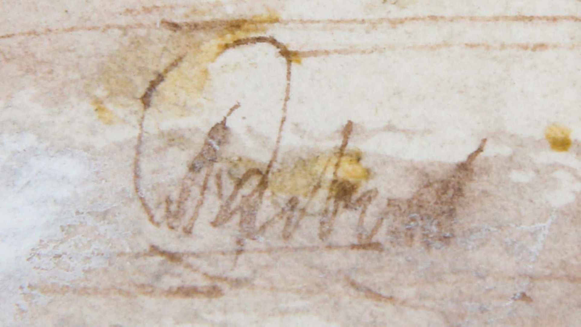 UNBEKANNTER KÜNSTLERTusche- und Federzeichnung (Skizze), ¨Antikisierende Figuren¨, unten rechts - Bild 2 aus 2