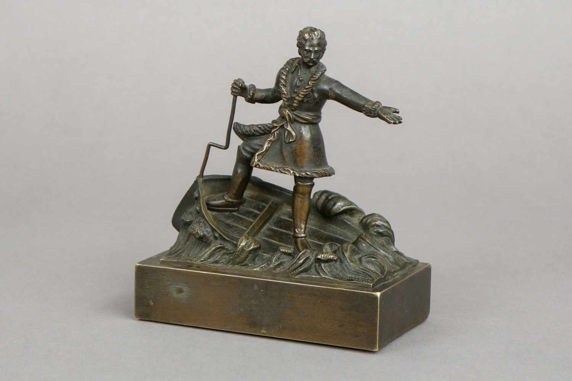 Bronzefigur ¨Zar Peter der Große als Fischer¨Guss nach einem Motiv von CARL AUGUST VON STEUBEN
