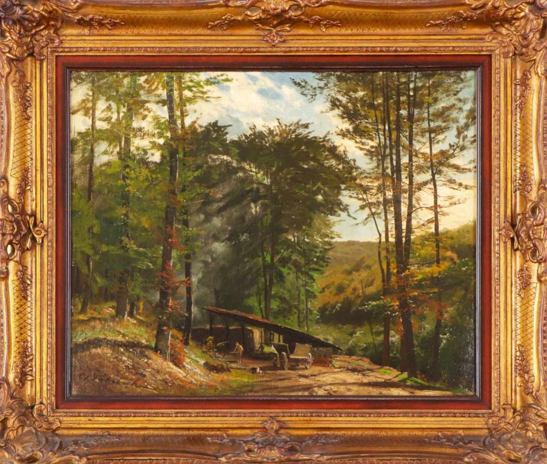 CARL LUDWIG FAHRBACH (1835 Heidelberg - 1902 Düsseldorf)Öl auf Leinwand (auf Karton montiert), ¨