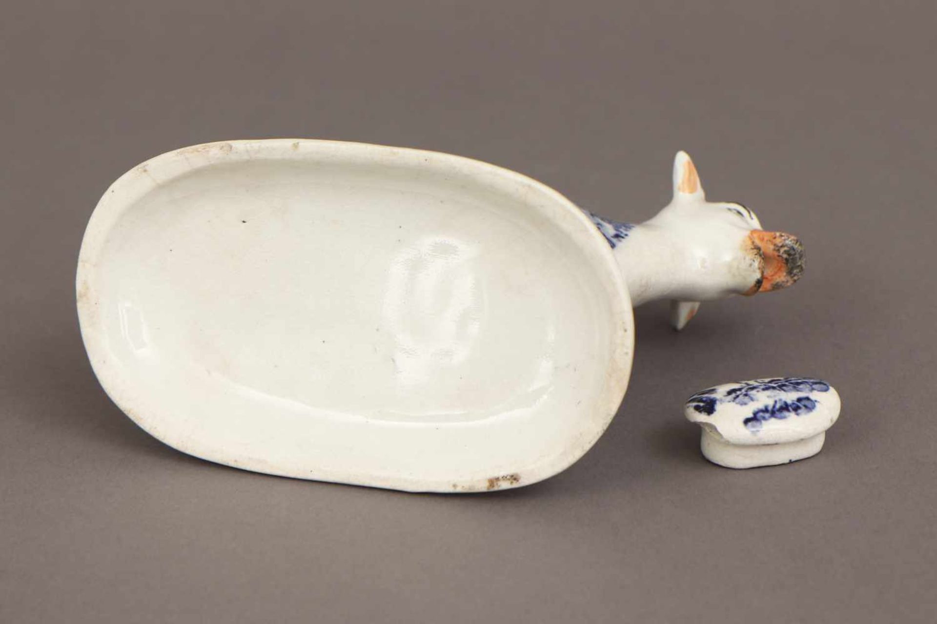 STAFFORDSHIRE Keramik ¨Cream Cow¨farbig staffiert, England, 19. Jhdt., Durchbruchdekor, ovaler - Image 4 of 4
