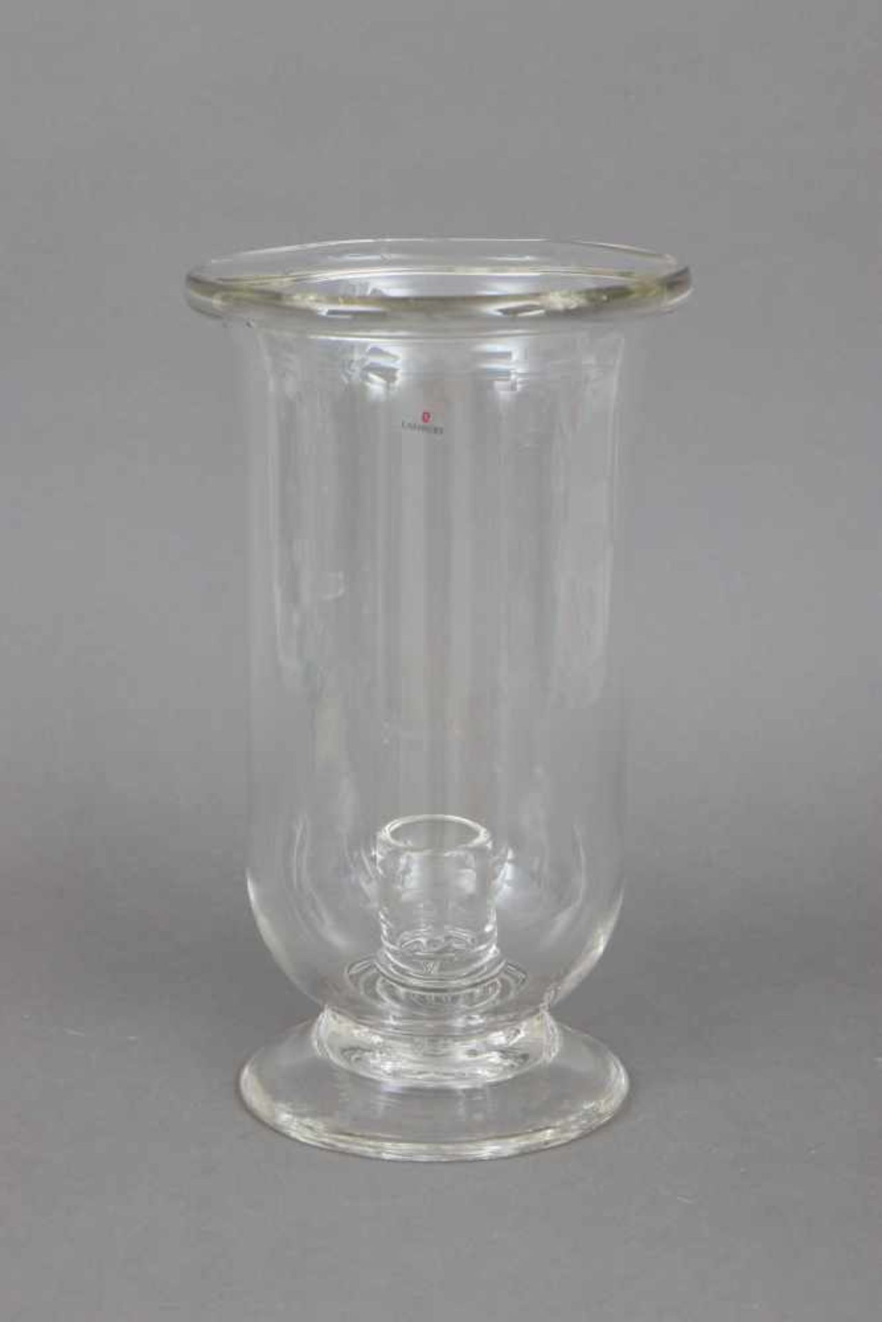 GUNTER LAMBERT Windlicht ¨Veneto¨Kristall-Glas, zylindrischer Korpus auf eingezogenem Rundstand,