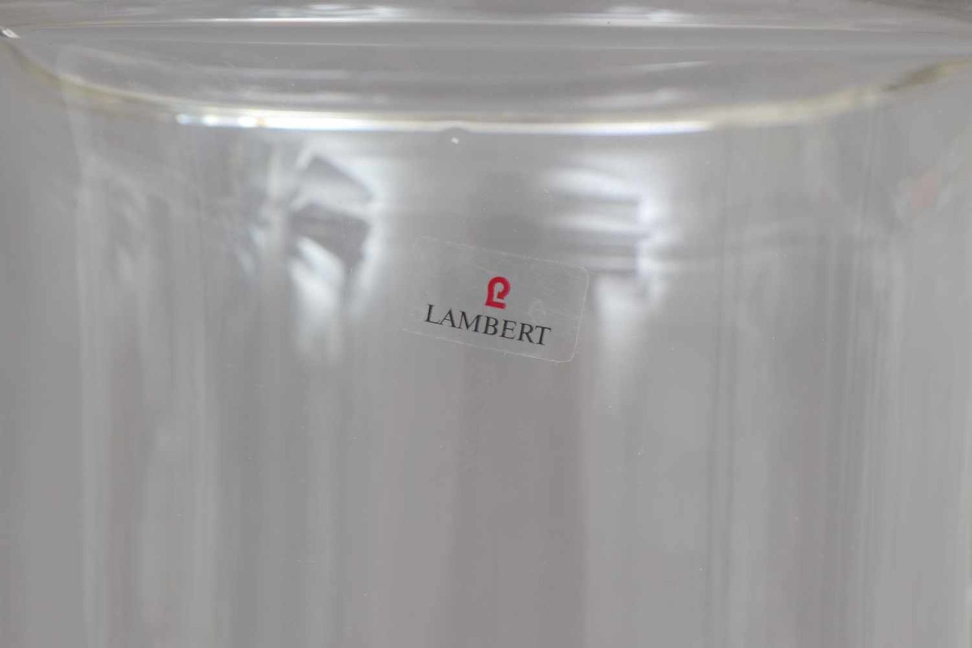 GUNTER LAMBERT Windlicht ¨Veneto¨Kristall-Glas, zylindrischer Korpus auf eingezogenem Rundstand, - Bild 3 aus 3