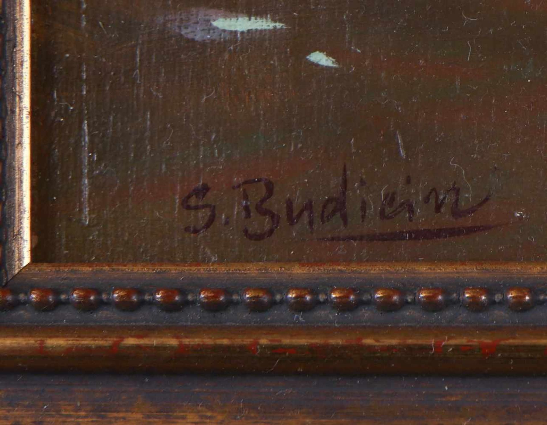 SERGIO BUDICIN (1939 Triest)Öl auf Holz, ¨Enten auf Teich¨, unten links signiert, ca. 17x23cm, - Image 2 of 2