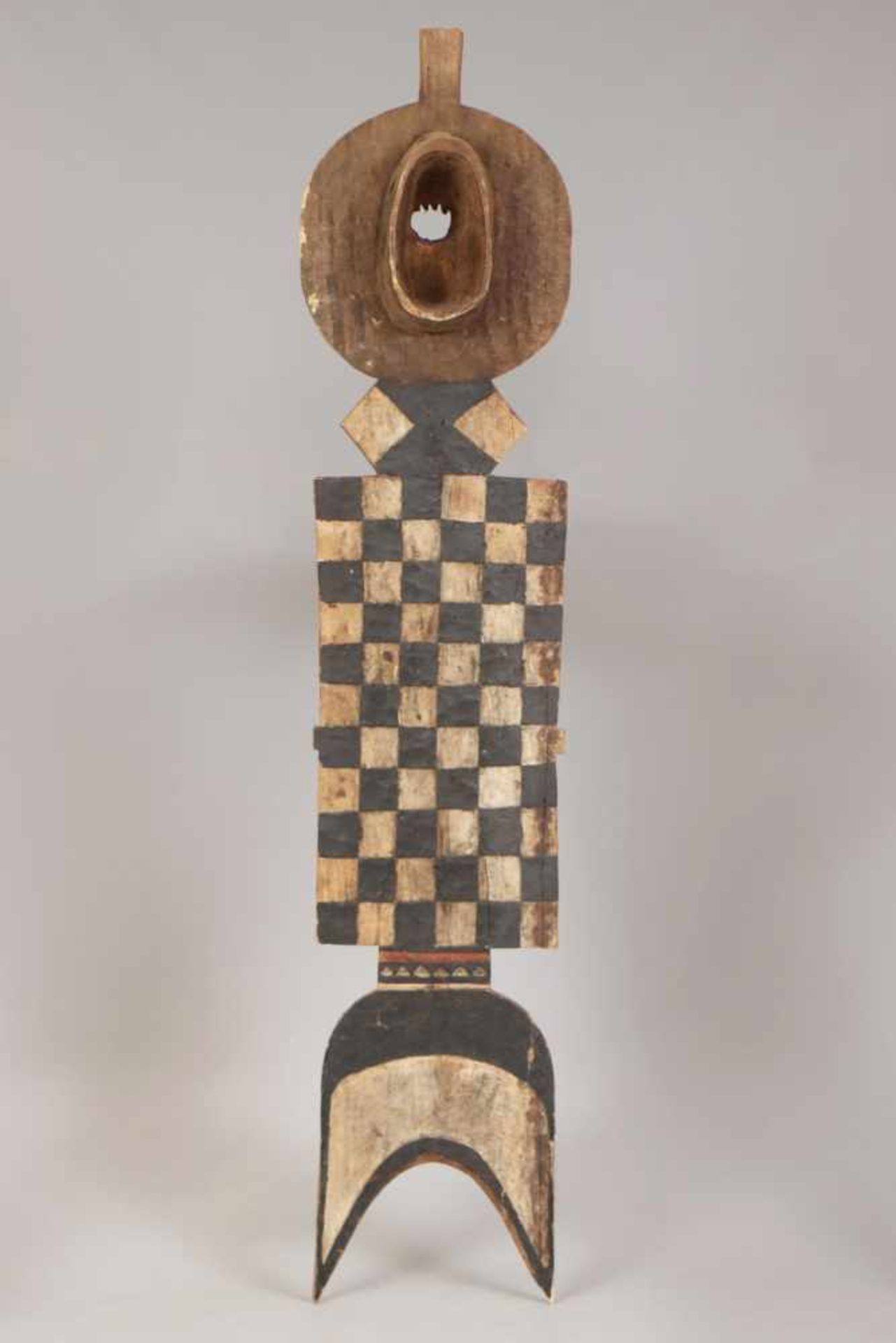Afrikanische Bwa Nwantanay Schildmaske, Burkina Faso hohe, schildförmige Tanzmaske mit - Bild 2 aus 5