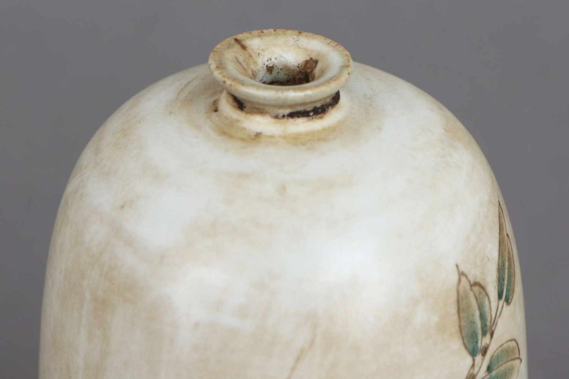 Asiatisches Medizin-/Ölfläschchen Feinsteinzeug, kegelförmiger Korpus mit eingezogenem, schmalem - Bild 6 aus 6