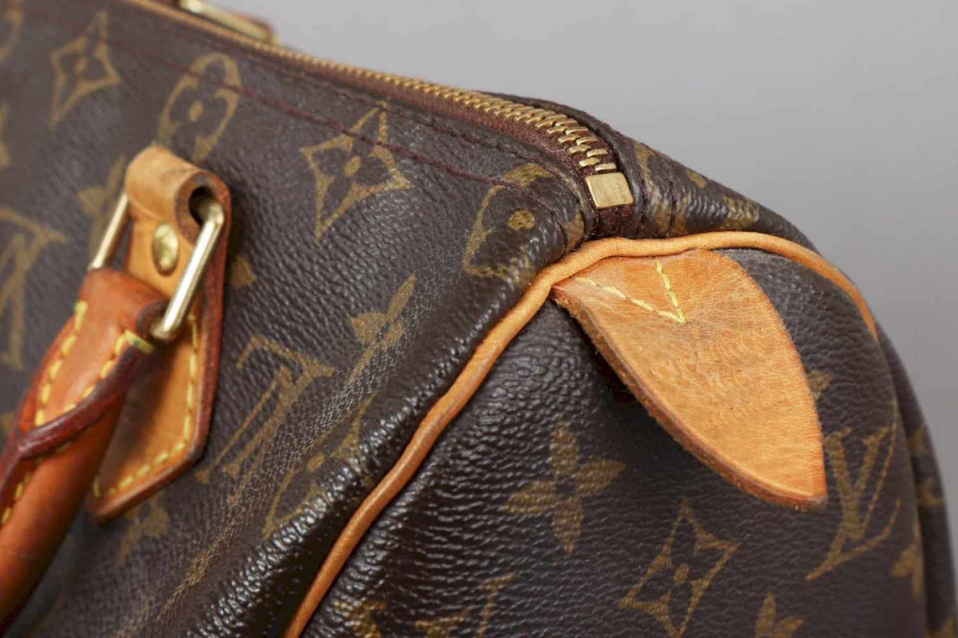 LOUIS VUITTON ¨Speedy 25¨ Handtasche Monogramm Leder, 2 kurze Tragehenkel, Reißverschluss, innen - Image 3 of 3