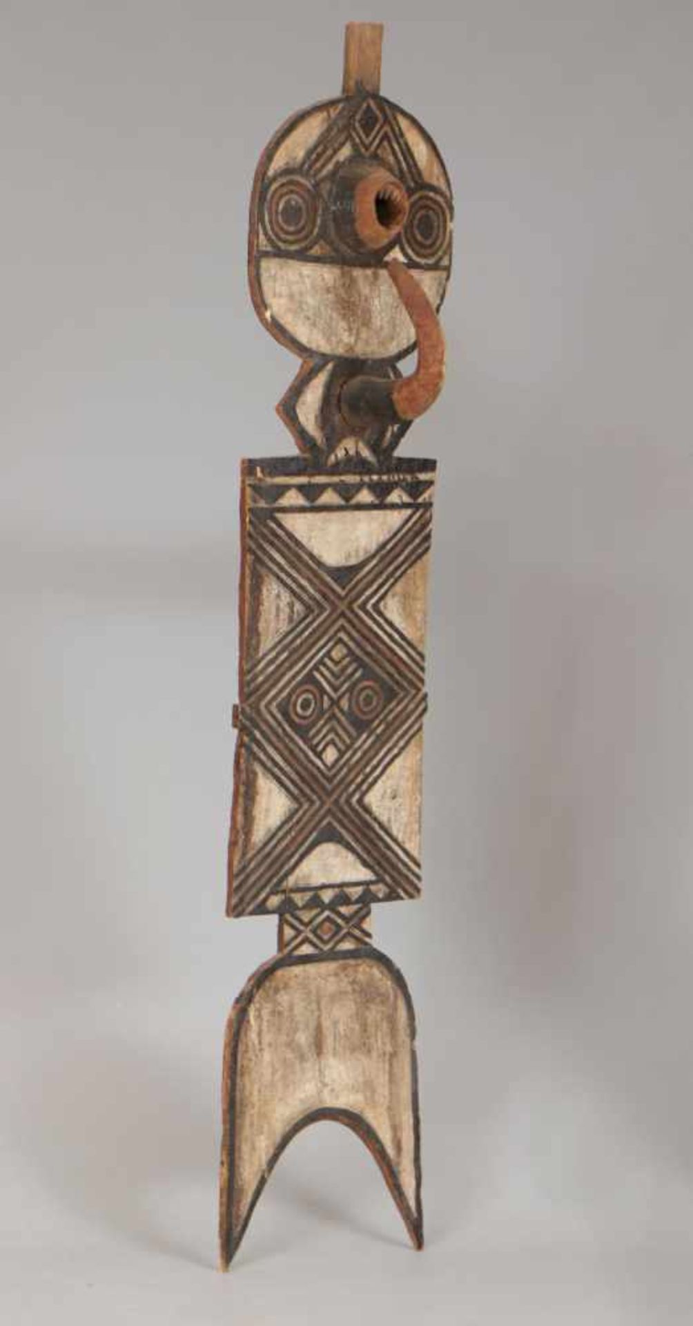 Afrikanische Bwa Nwantanay Schildmaske, Burkina Faso hohe, schildförmige Tanzmaske mit - Bild 3 aus 5