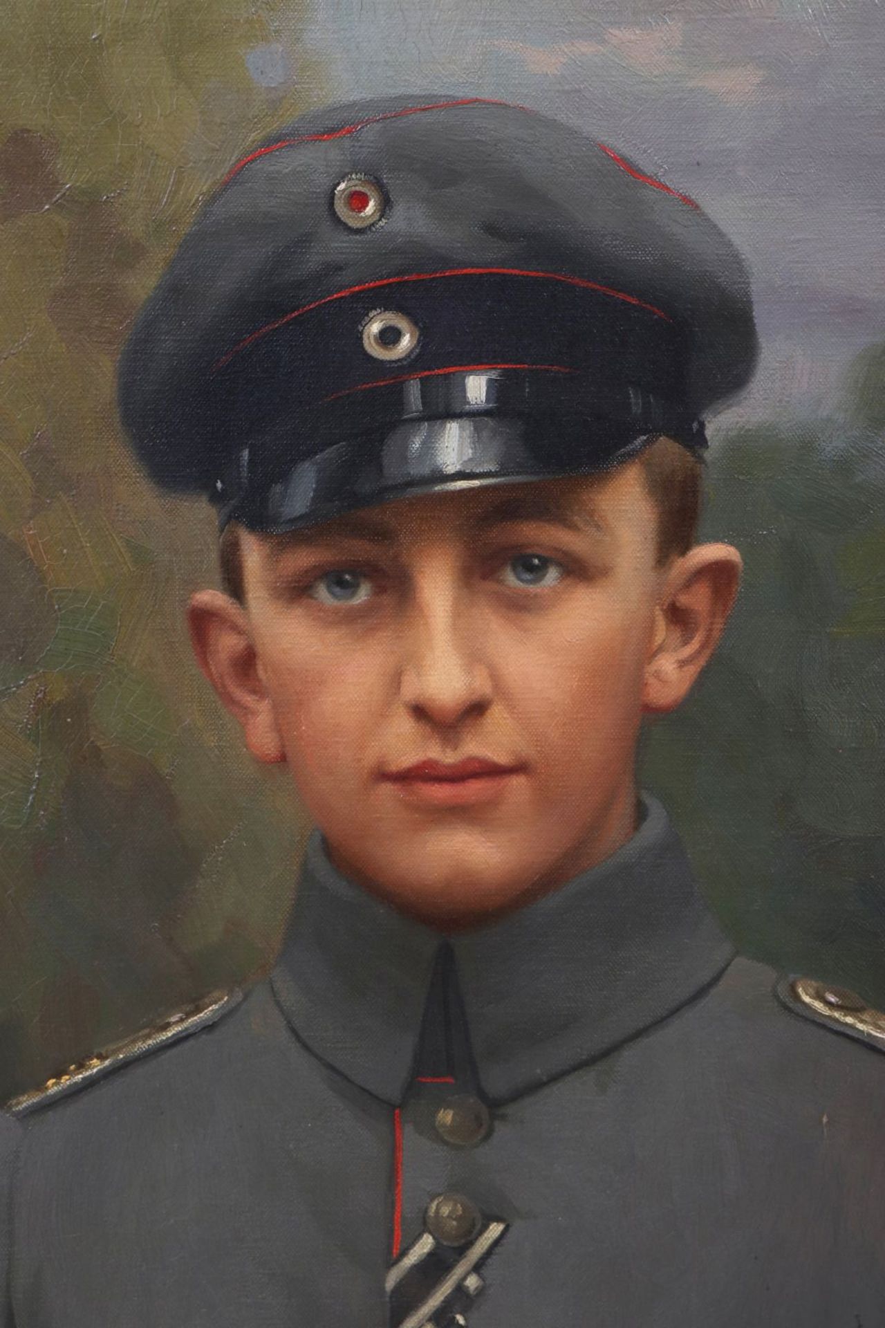 RUDOLF LICHTENBERG JUNIOR (1875 Osnabrück - 1942)Öl auf Leinwand, ¨Porträt eines jungen Off - Image 2 of 3